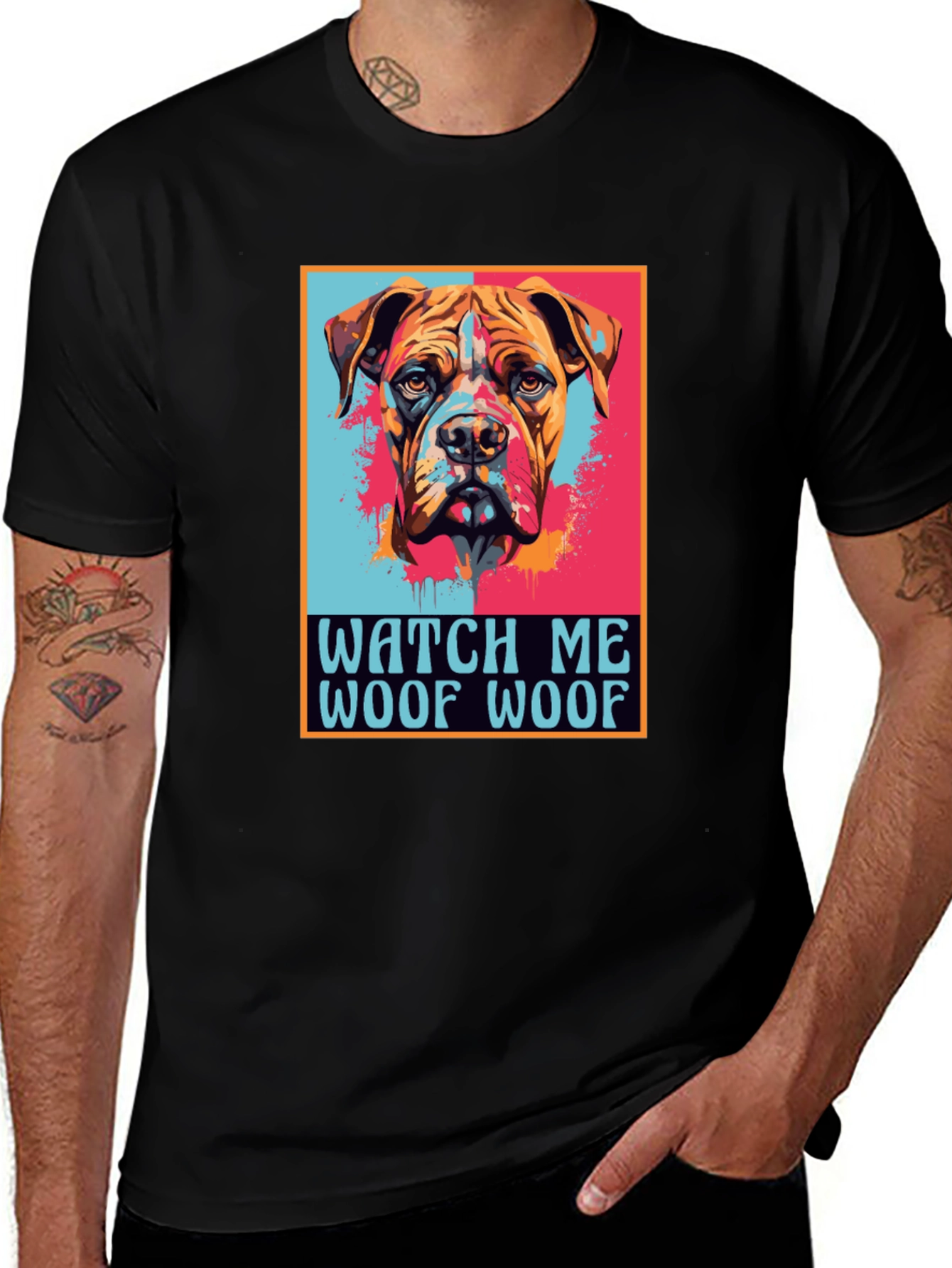Dog Graphic Print Tee - Watch Me Woof Woof!