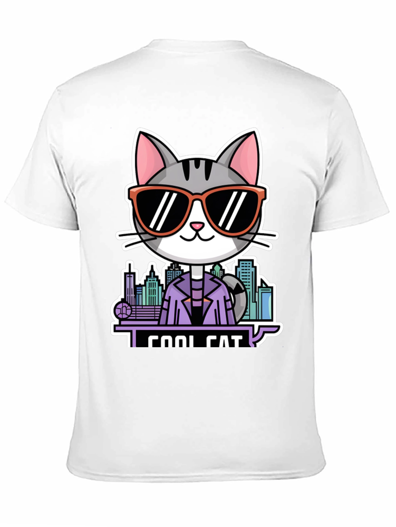 Cool Cat T-Shirt - Black Graphic Tee