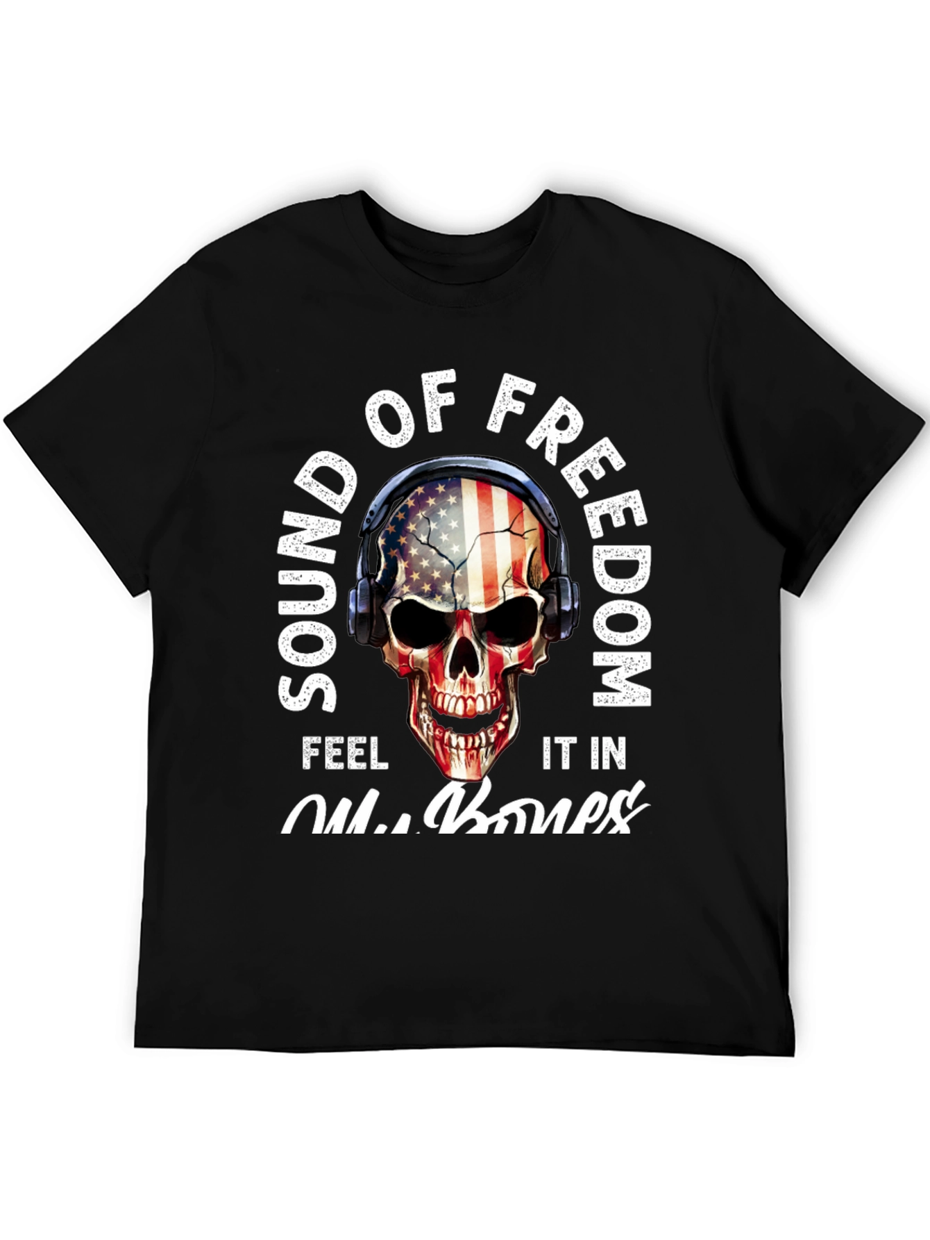 Sound of Freedom Skull Graphic T-Shirt