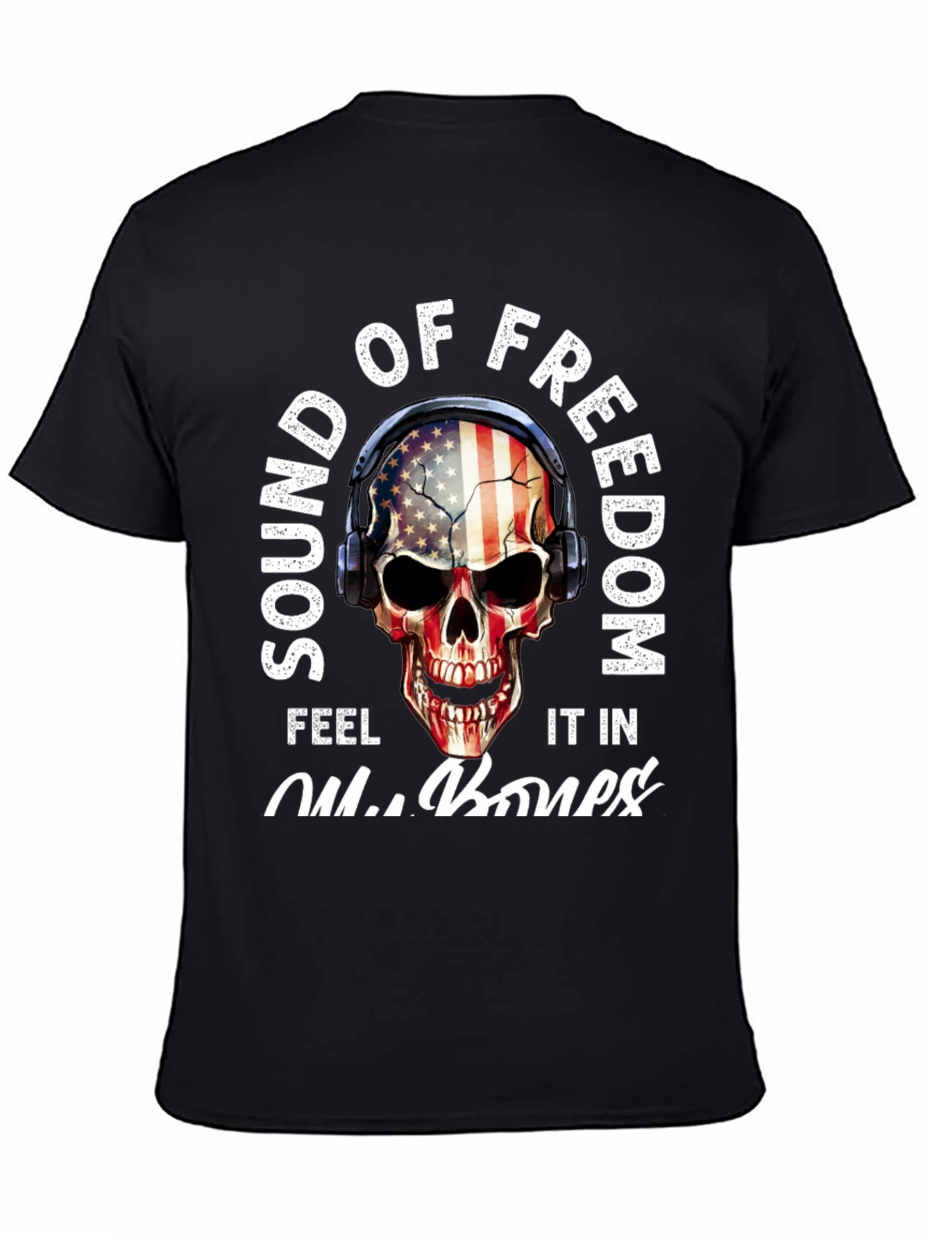 Sound of Freedom Skull Graphic T-Shirt