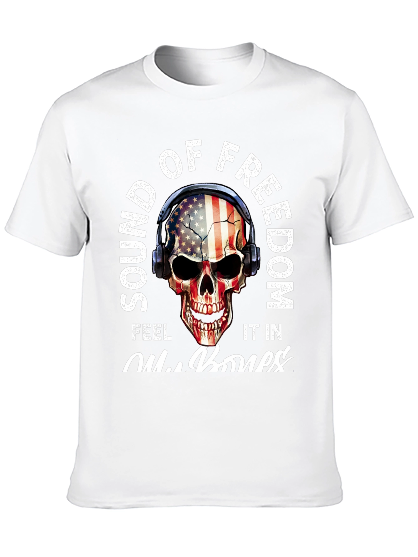 Sound of Freedom Skull Graphic T-Shirt