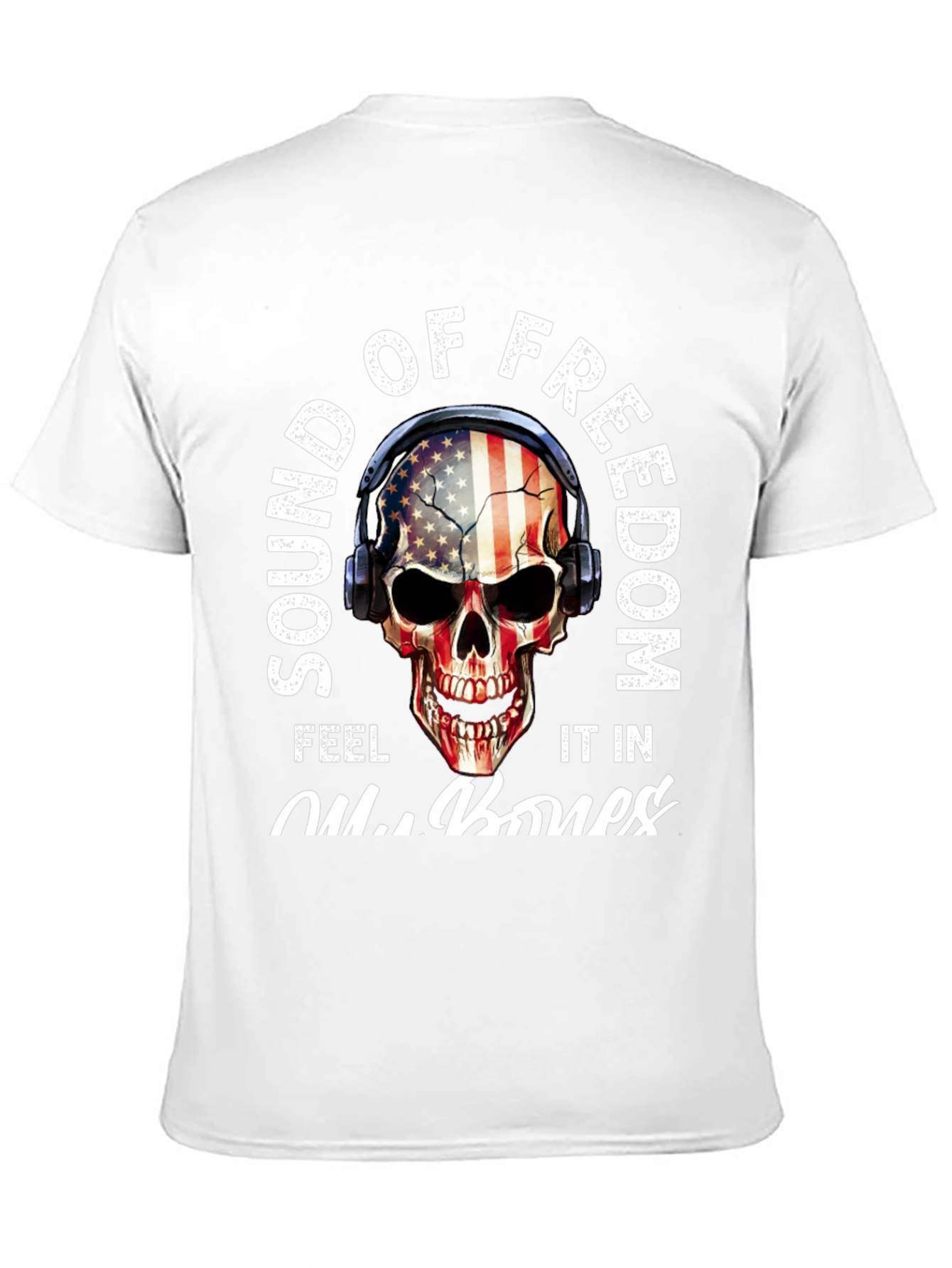 Sound of Freedom Skull Graphic T-Shirt