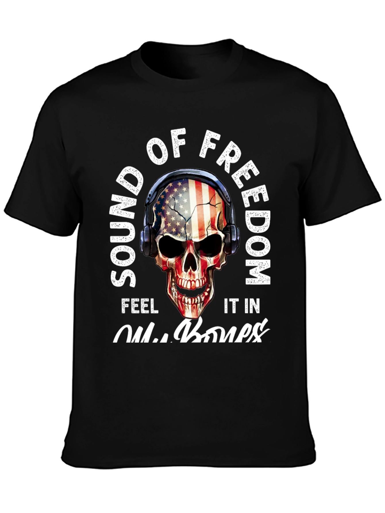 Sound of Freedom Skull Graphic T-Shirt