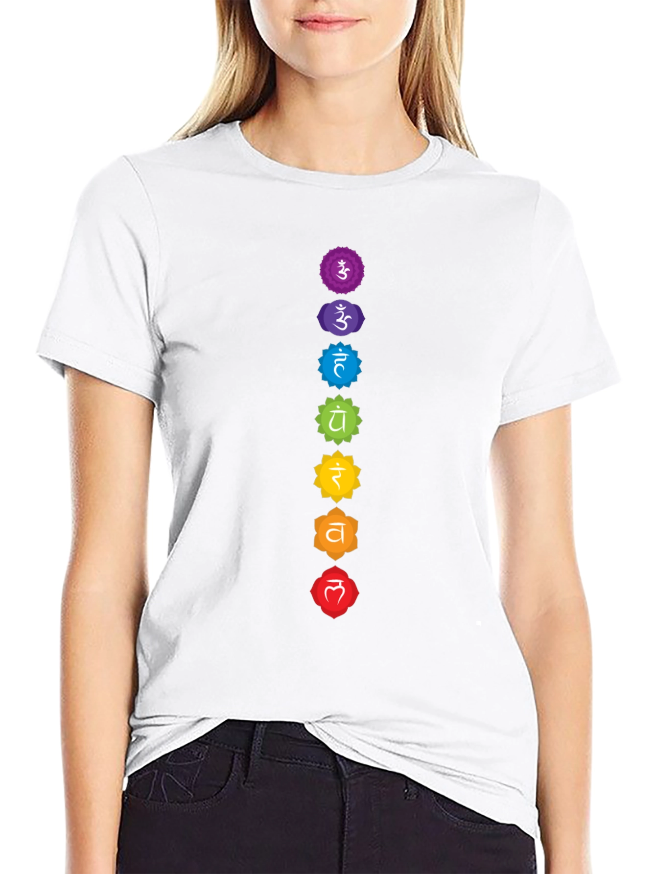 Chakra Symbol T-Shirt - Seven Chakras Design