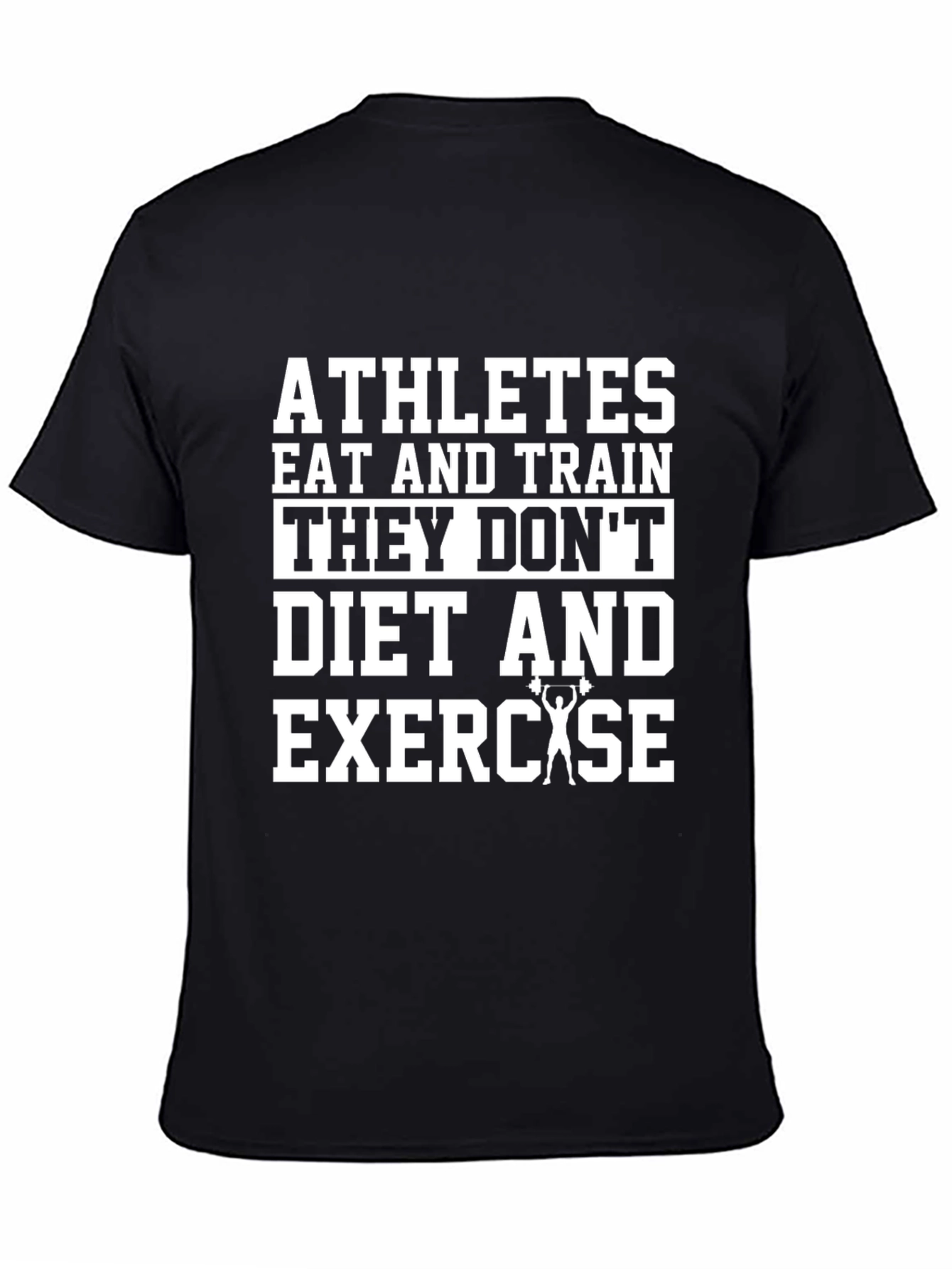 Athletes Training Black T-Shirt