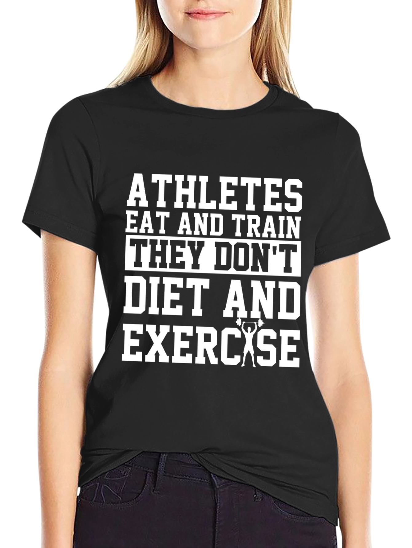 Athletes Training Black T-Shirt