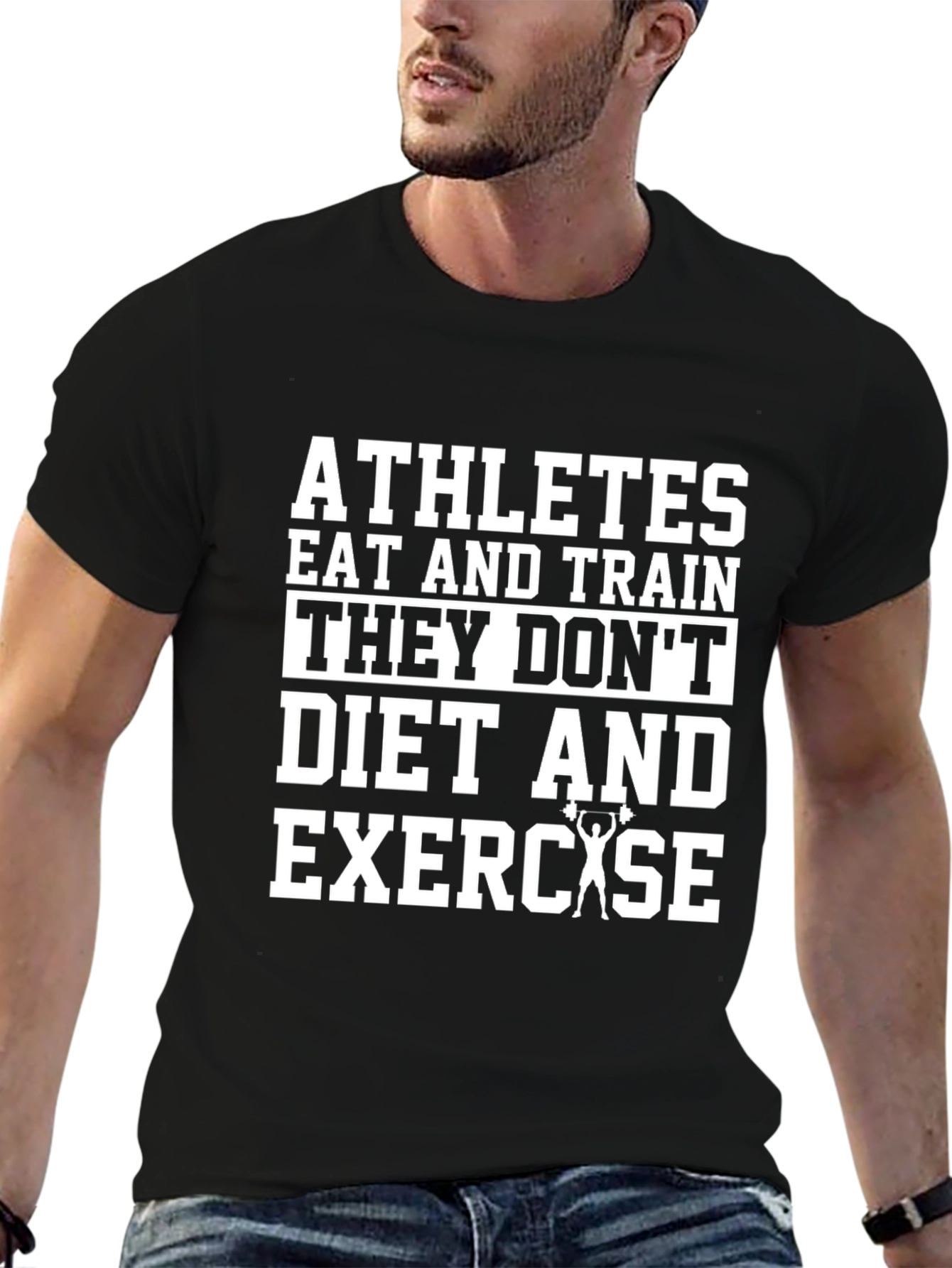 Athletes Training Black T-Shirt
