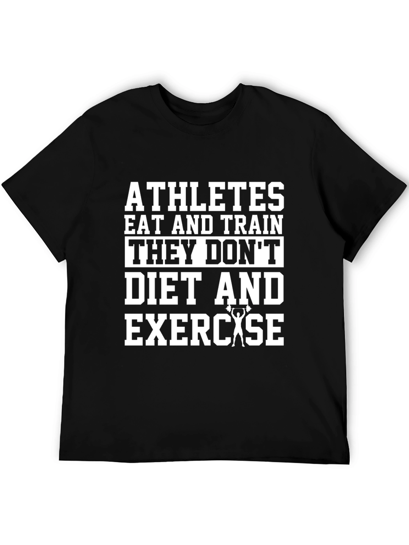 Athletes Training Black T-Shirt