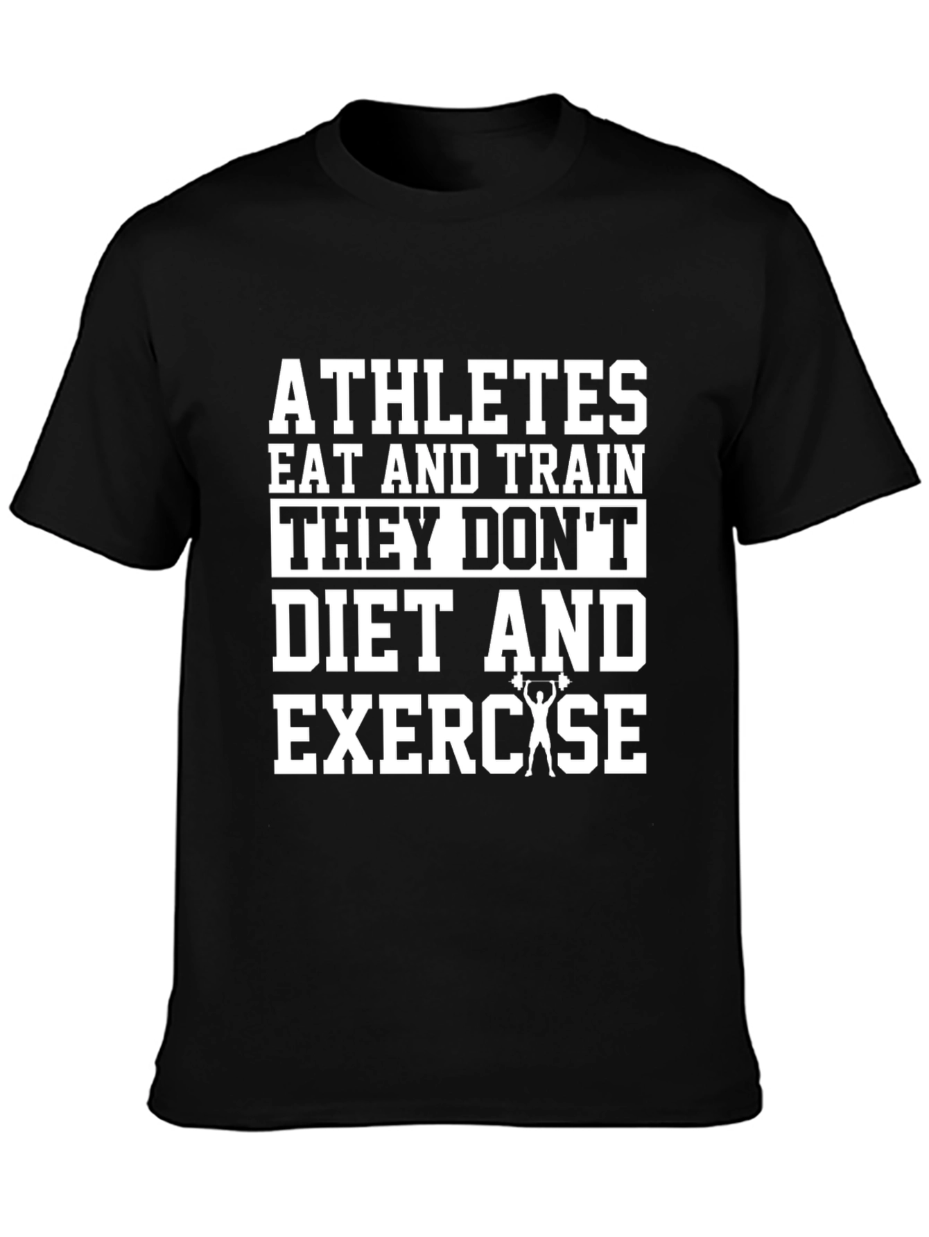 Athletes Training Black T-Shirt