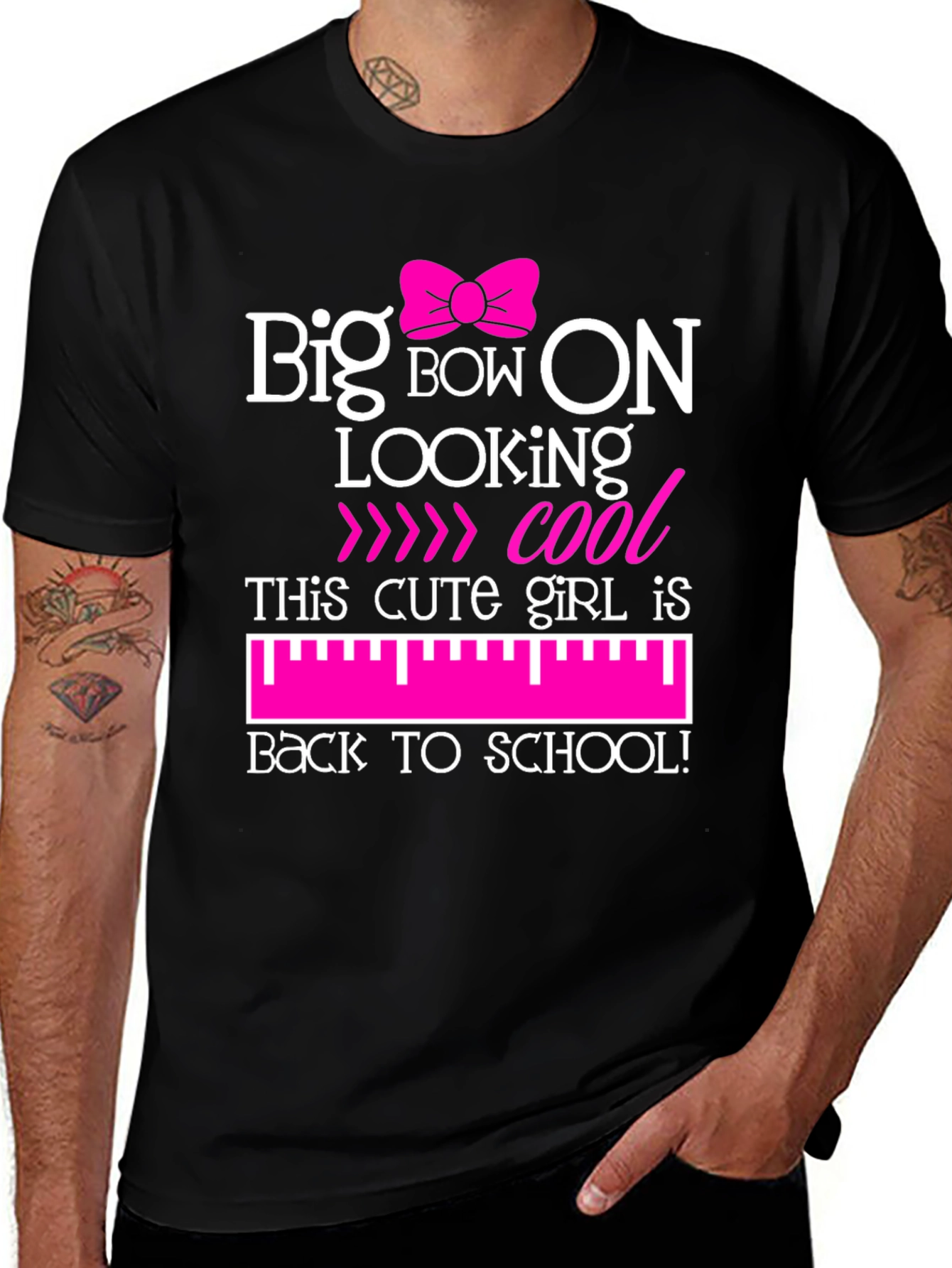 Big Bow On Back To School Graphic T-Shirt