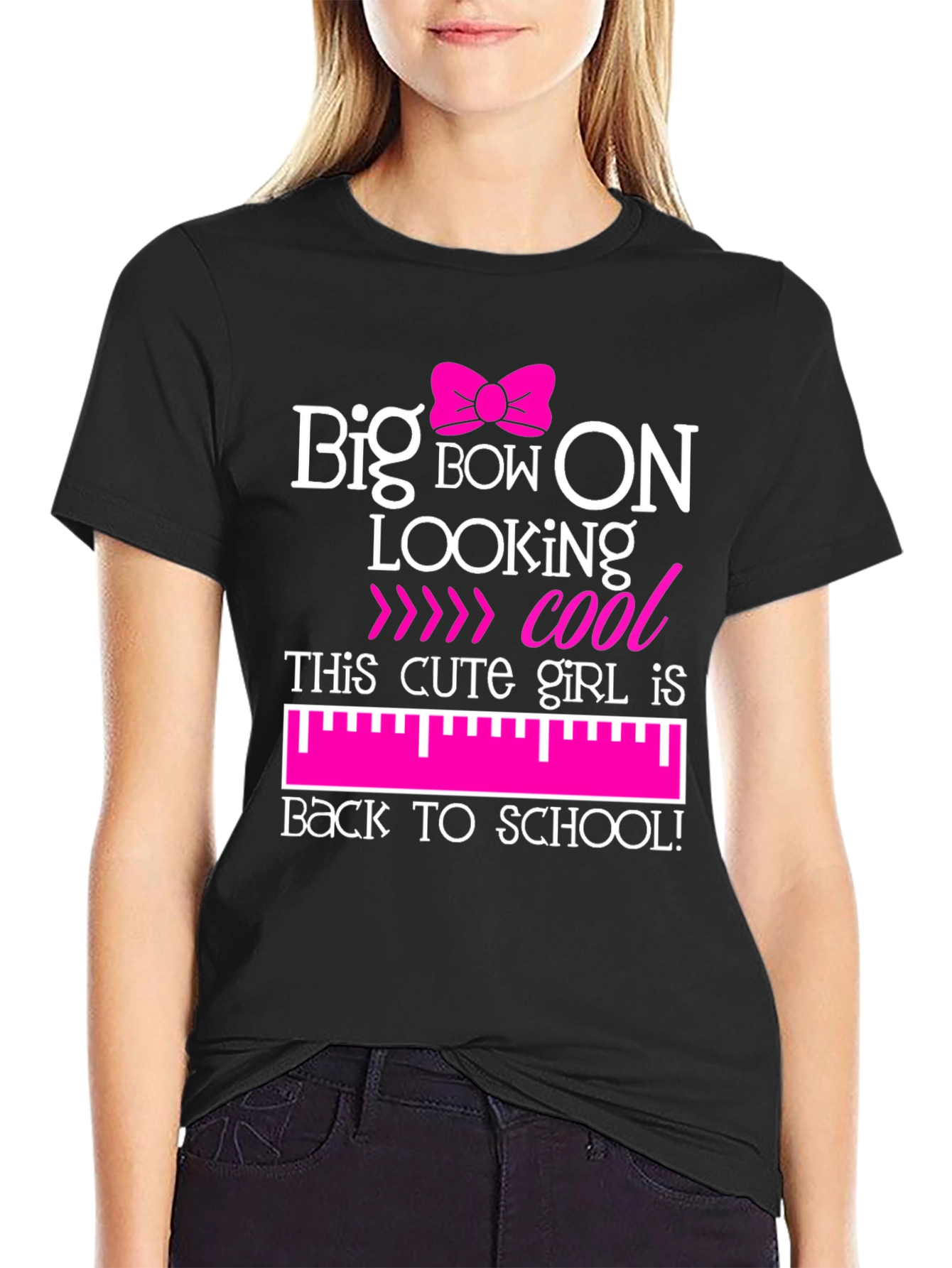 Big Bow On Back To School Graphic T-Shirt
