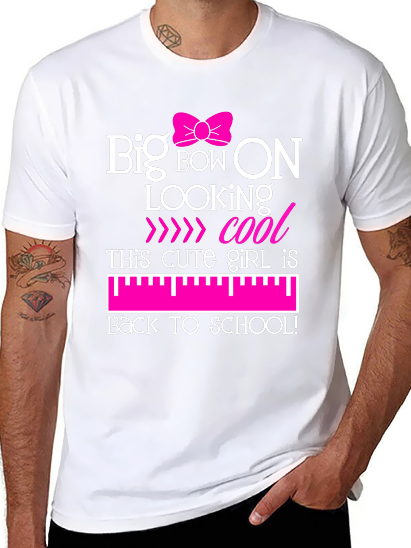 Big Bow On Back To School Graphic T-Shirt