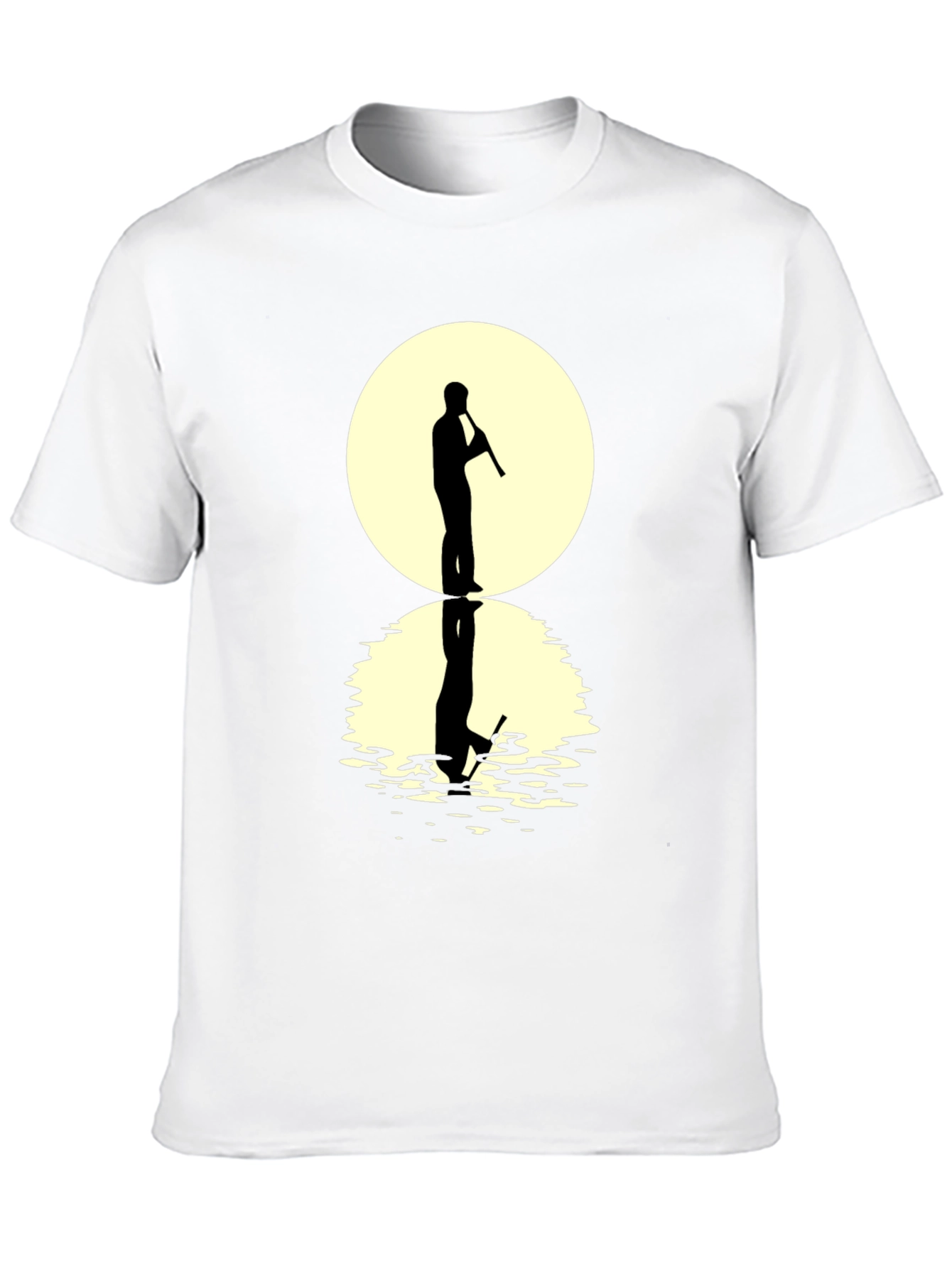 Silhouette Flute Player Graphic Tee