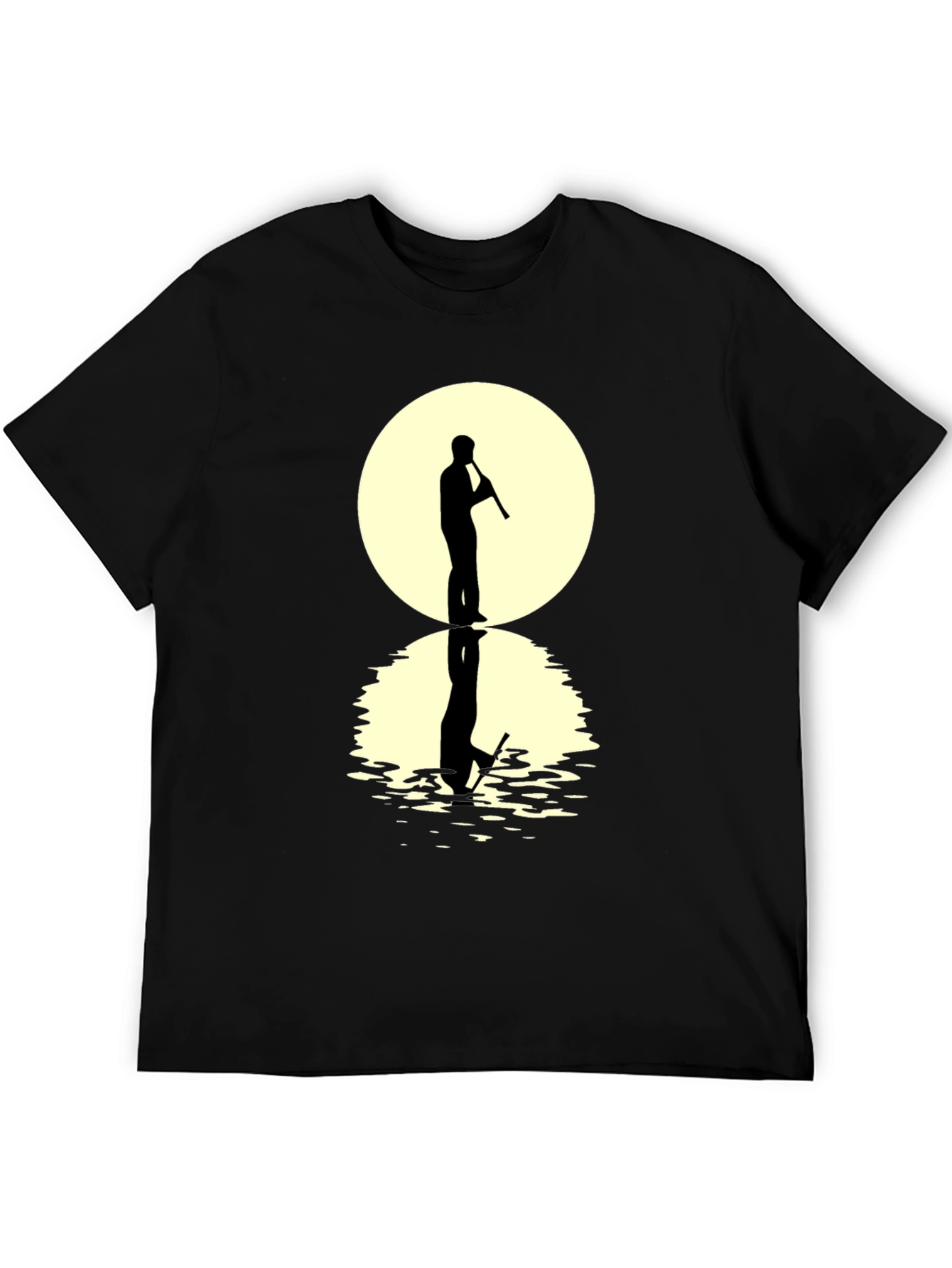 Silhouette Flute Player Graphic Tee