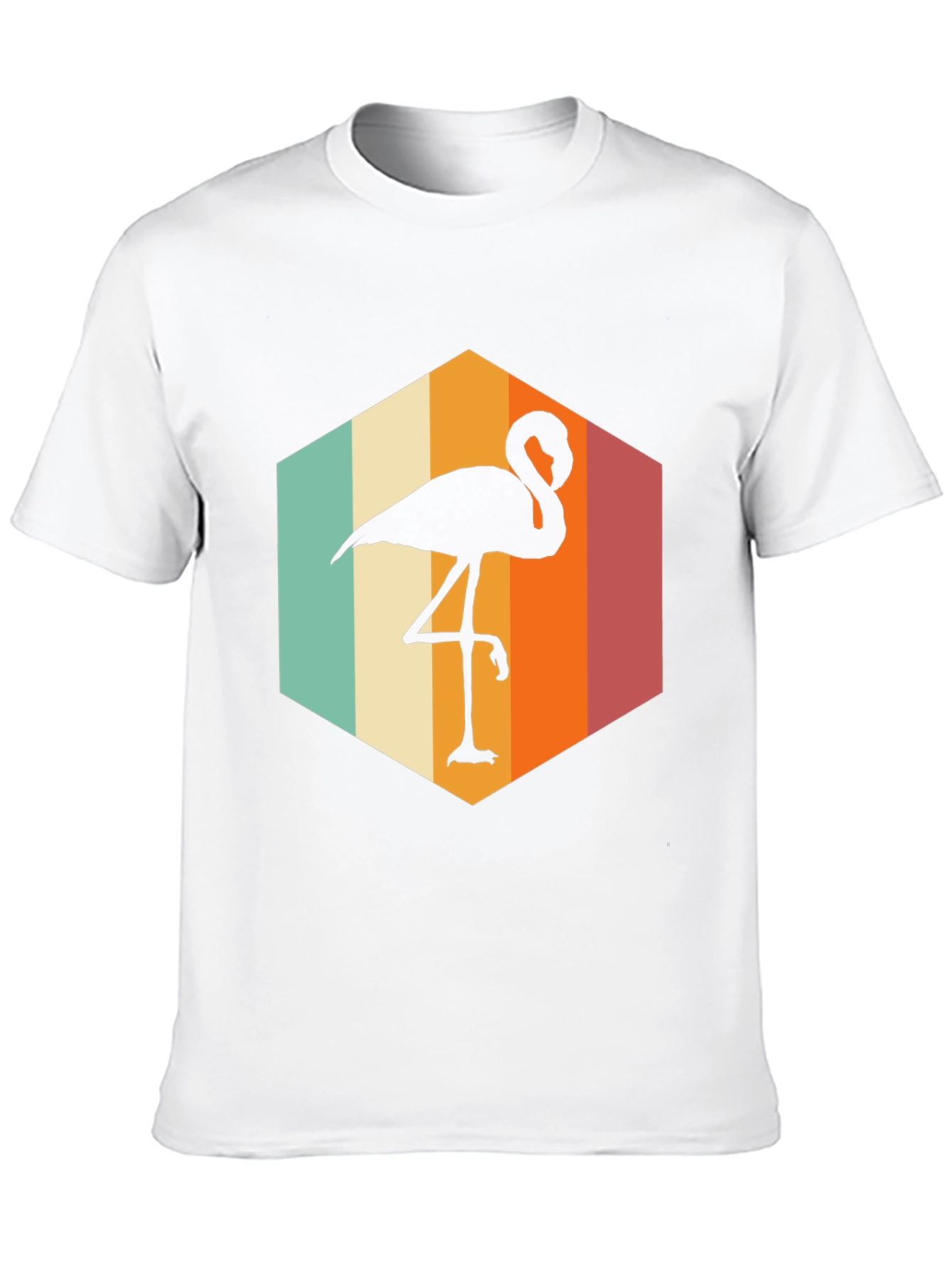Retro Flamingo Graphic Tee - Black