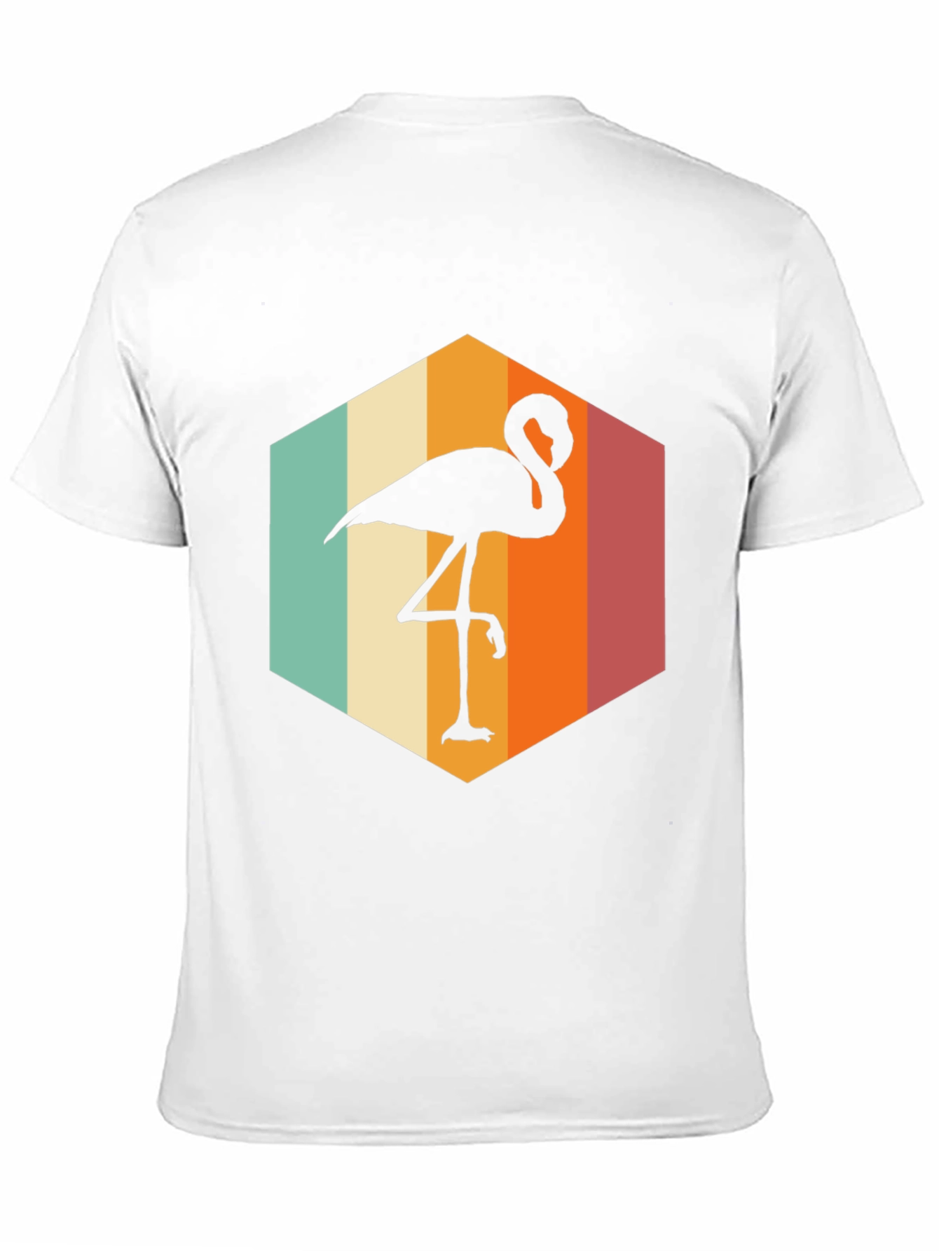 Retro Flamingo Graphic Tee - Black