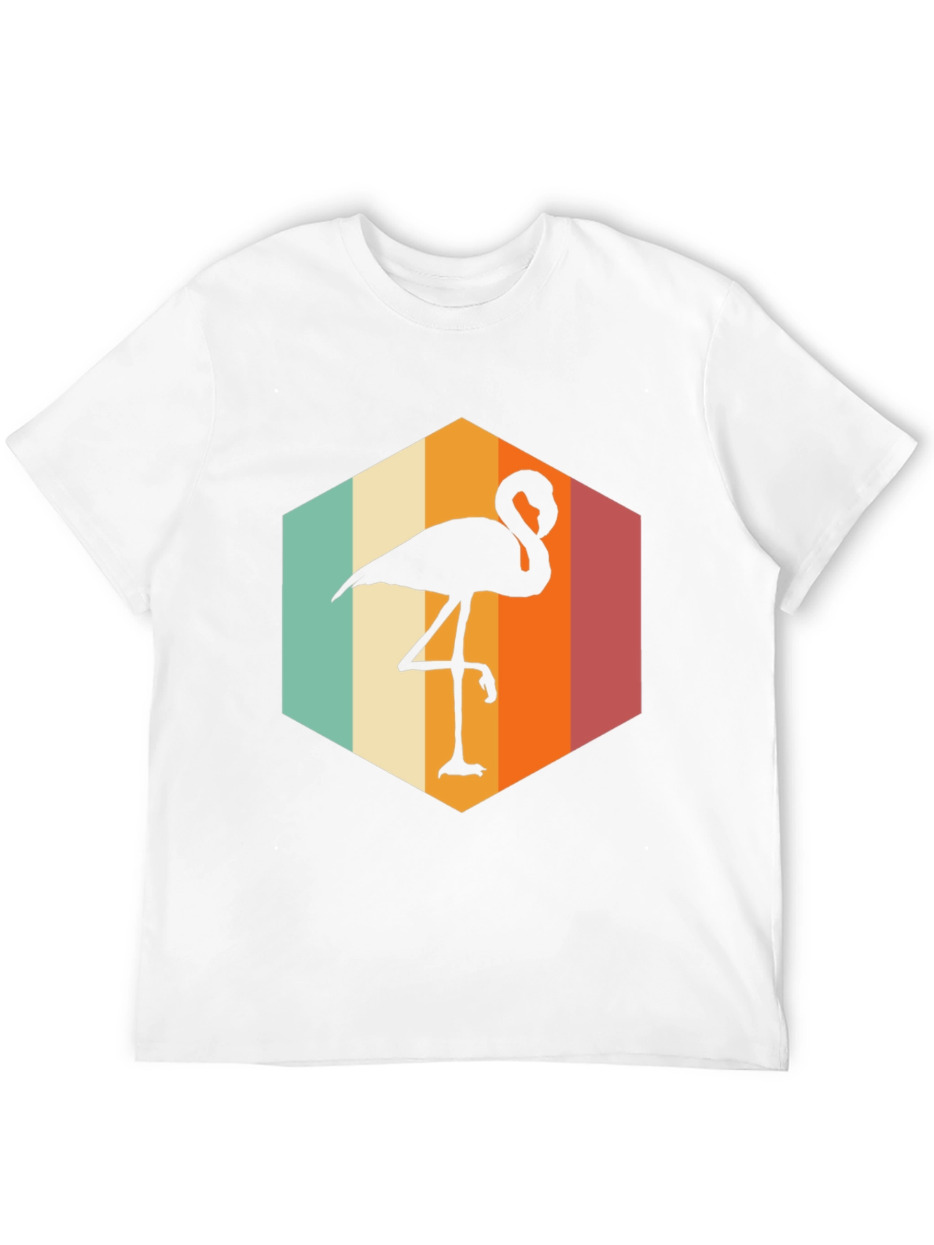 Retro Flamingo Graphic Tee - Black