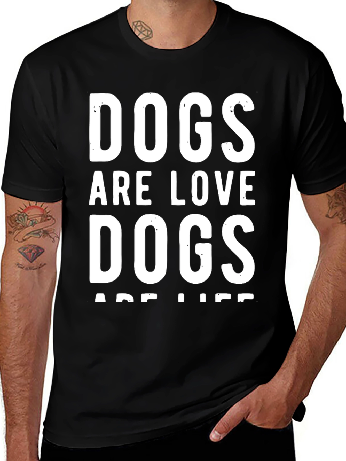 Dogs Are Love Dogs Are Life Graphic Tee