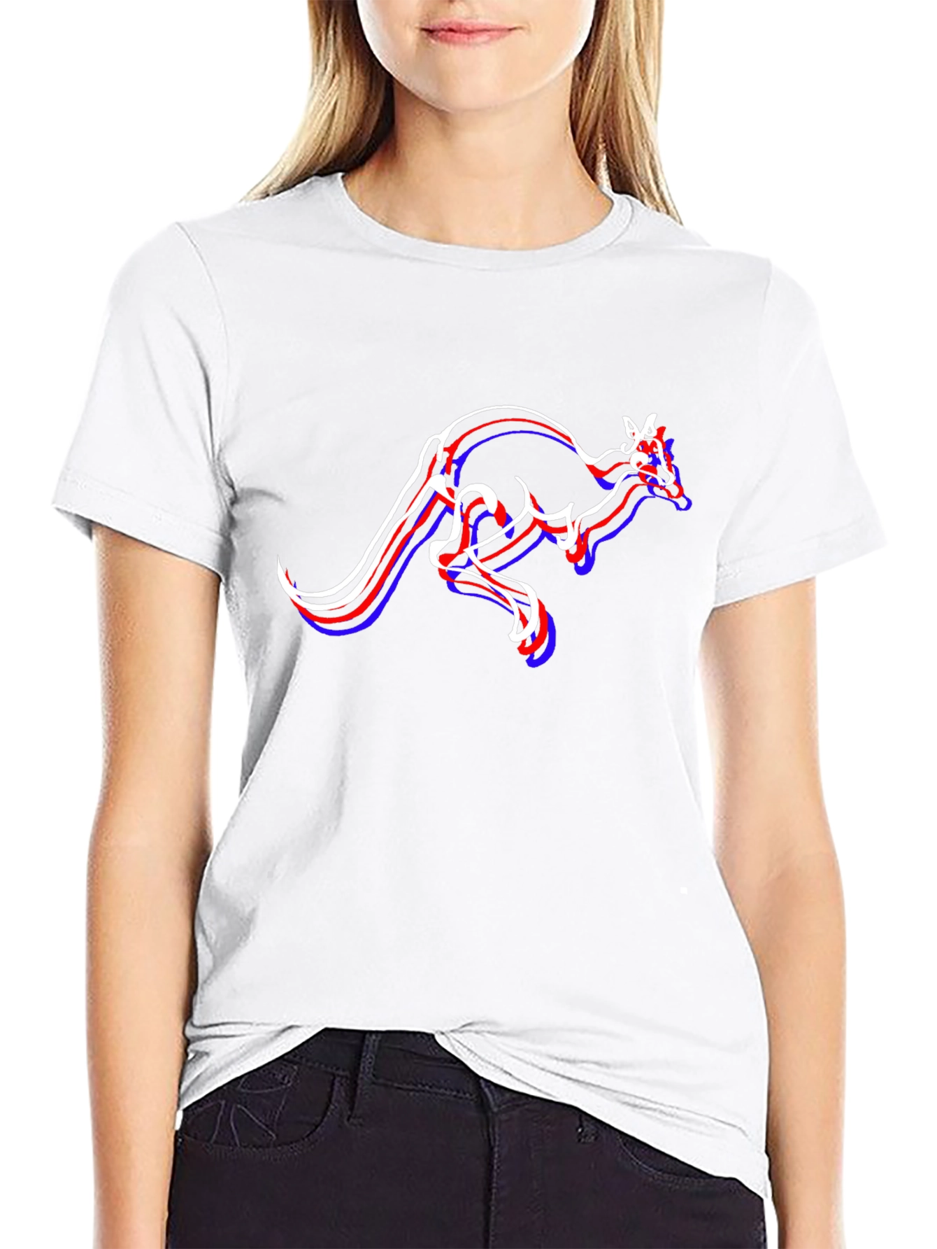 Kangaroo Graphic T-Shirt - Stylish Mens Black Tee