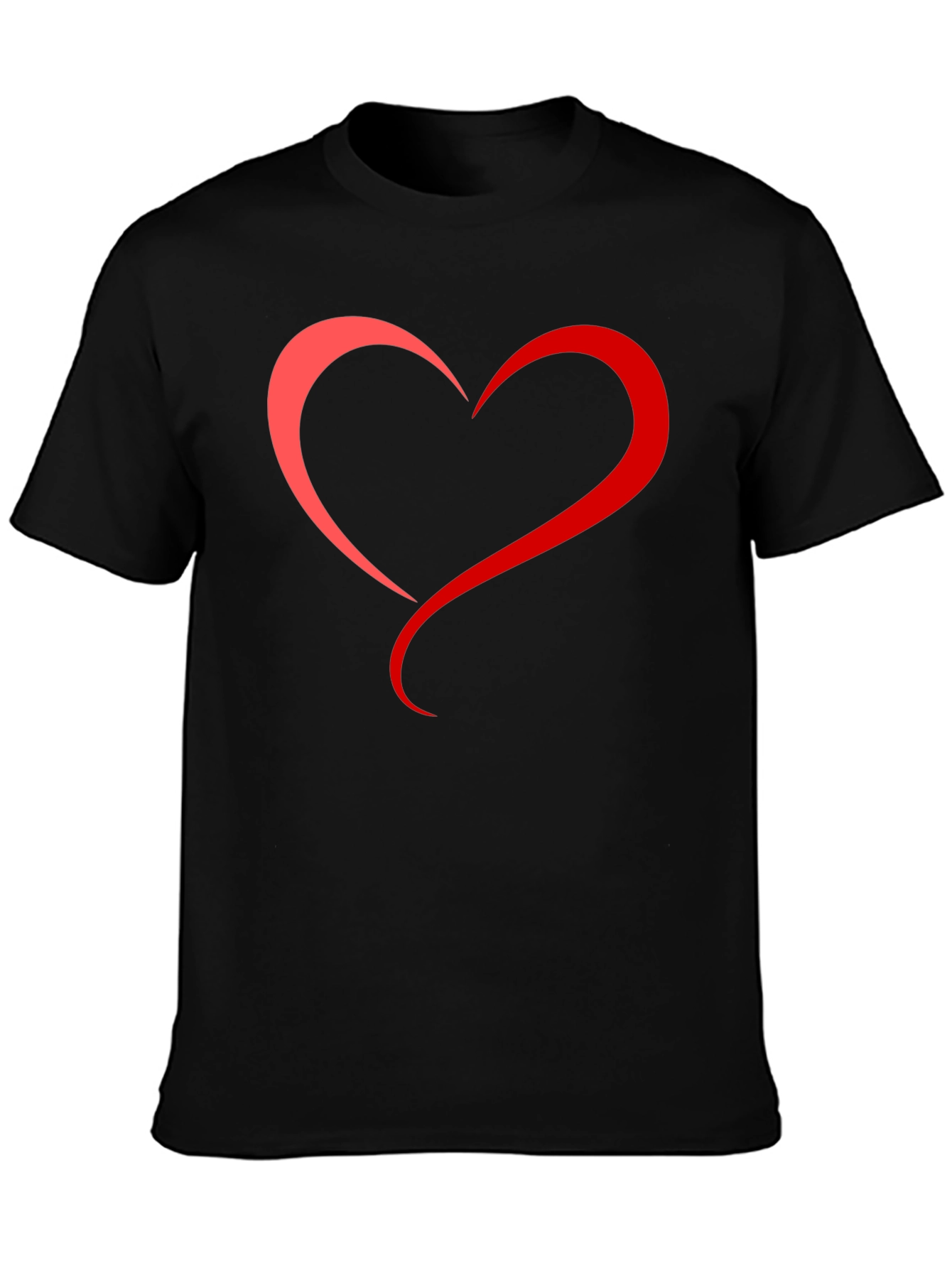 Heart Graphic Tee - Mens Black T-Shirt