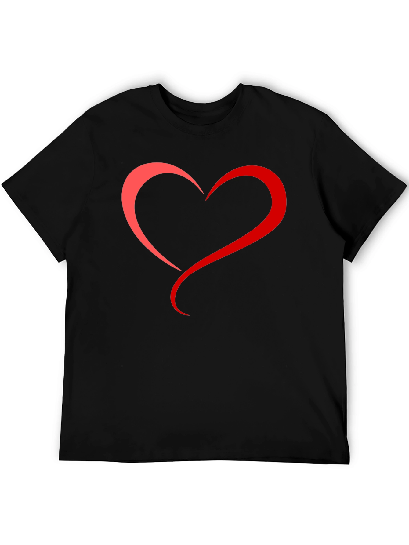 Heart Graphic Tee - Mens Black T-Shirt