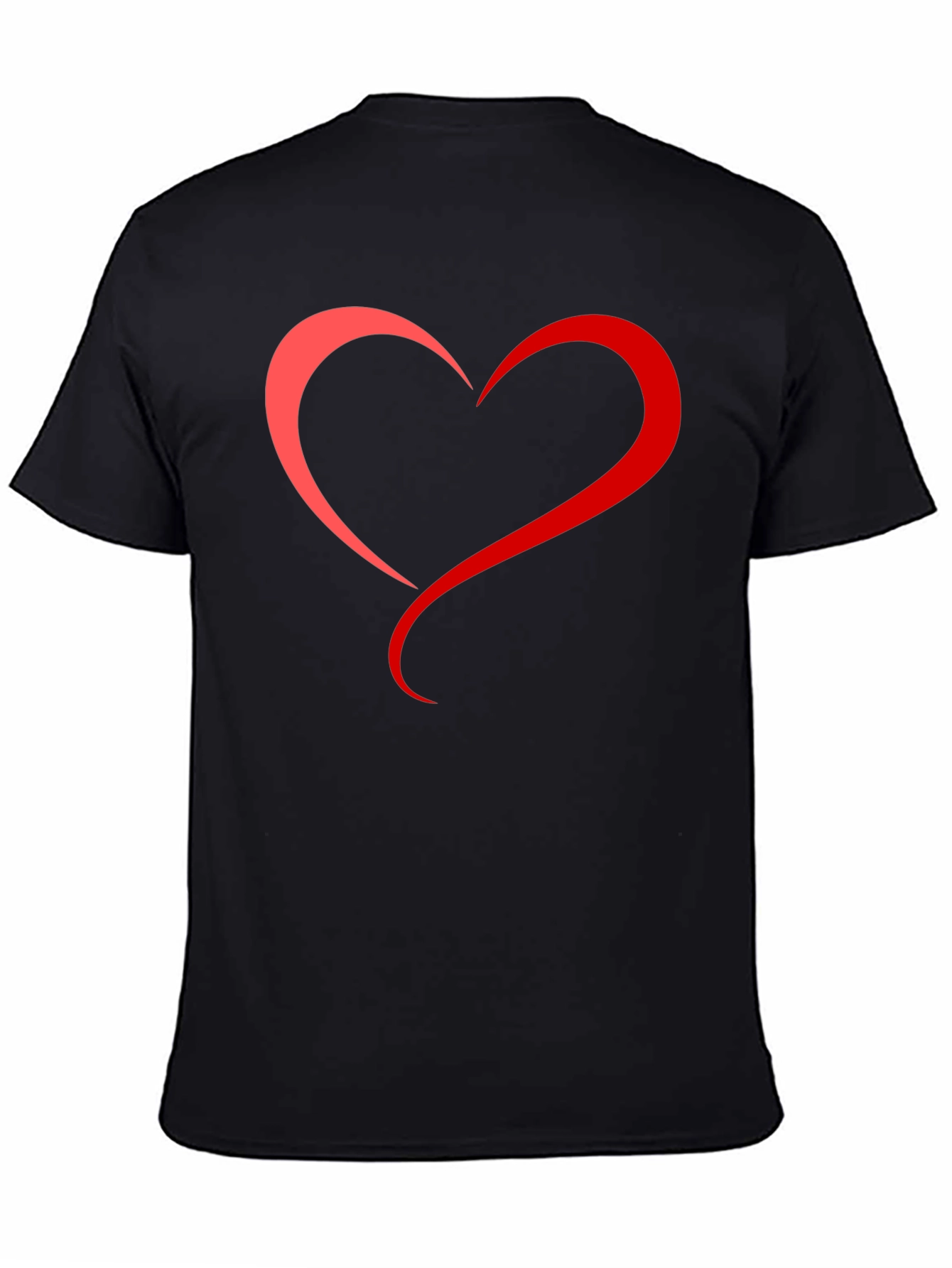 Heart Graphic Tee - Mens Black T-Shirt