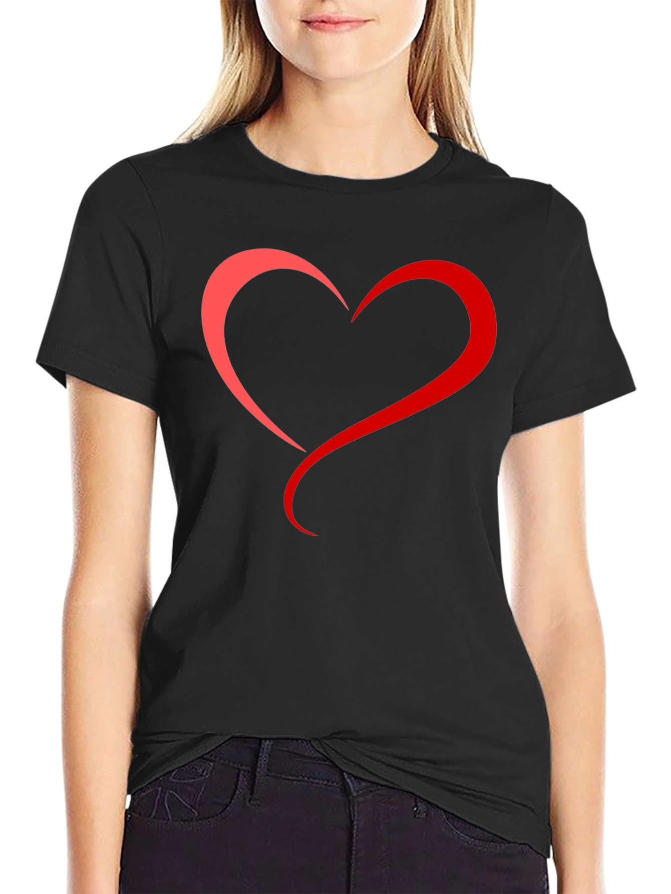 Heart Graphic Tee - Mens Black T-Shirt