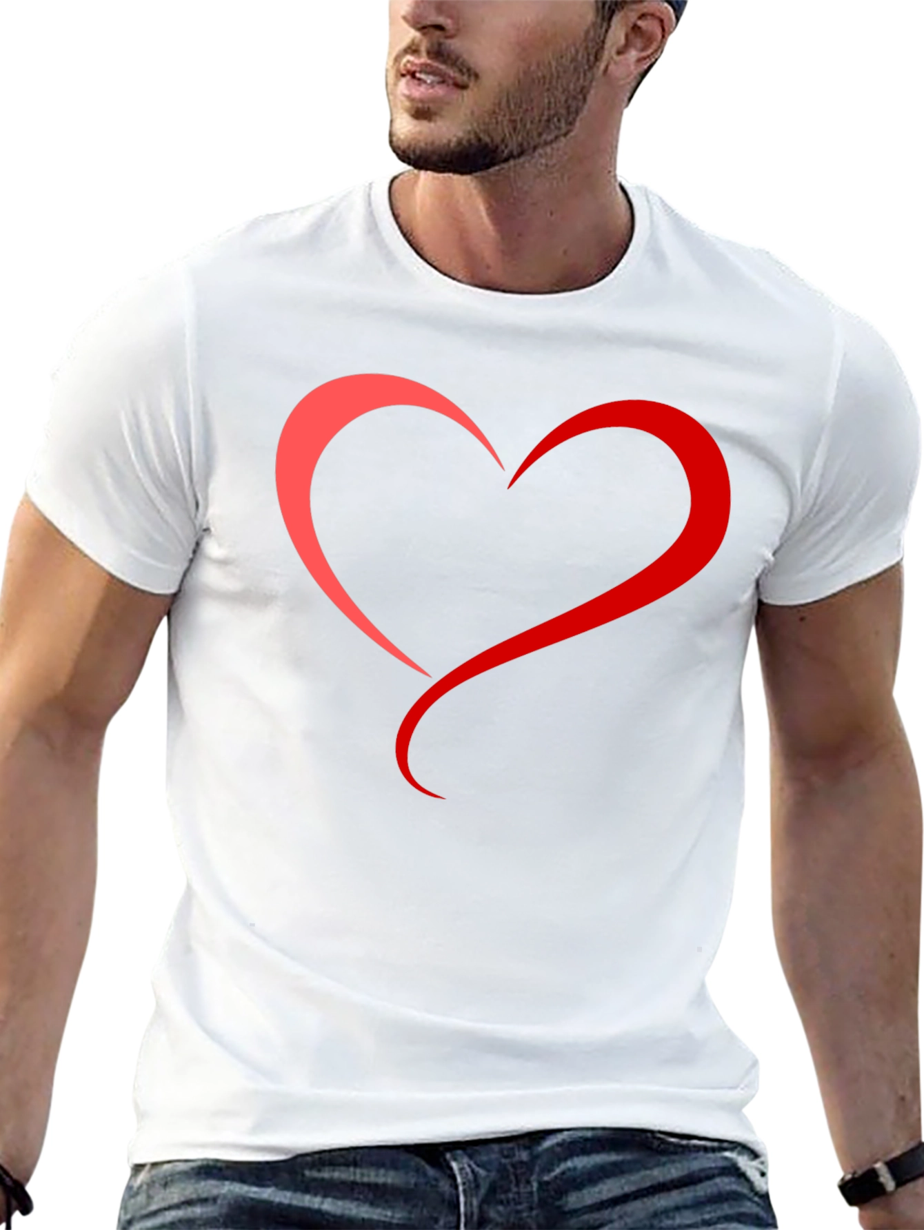 Heart Graphic Tee - Mens Black T-Shirt