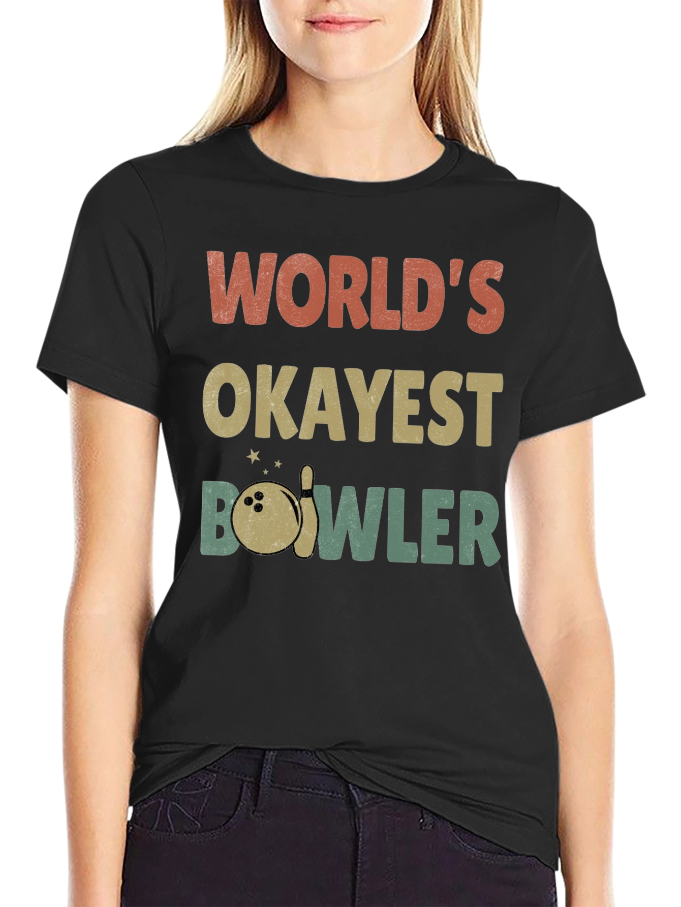 Worlds Okayest Bowler T-Shirt