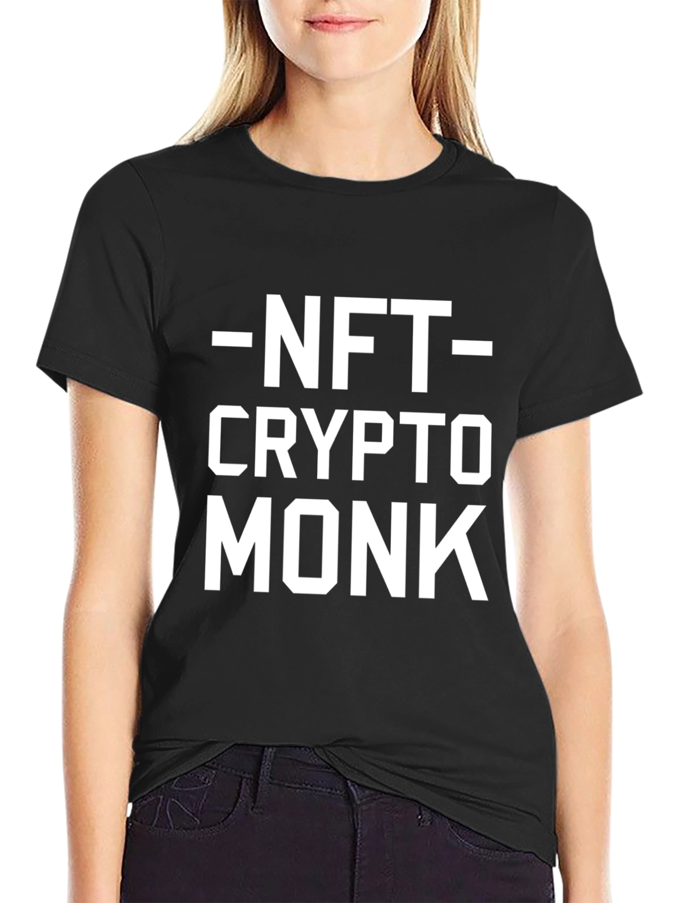 NFT Crypto Monk Black Graphic Tee