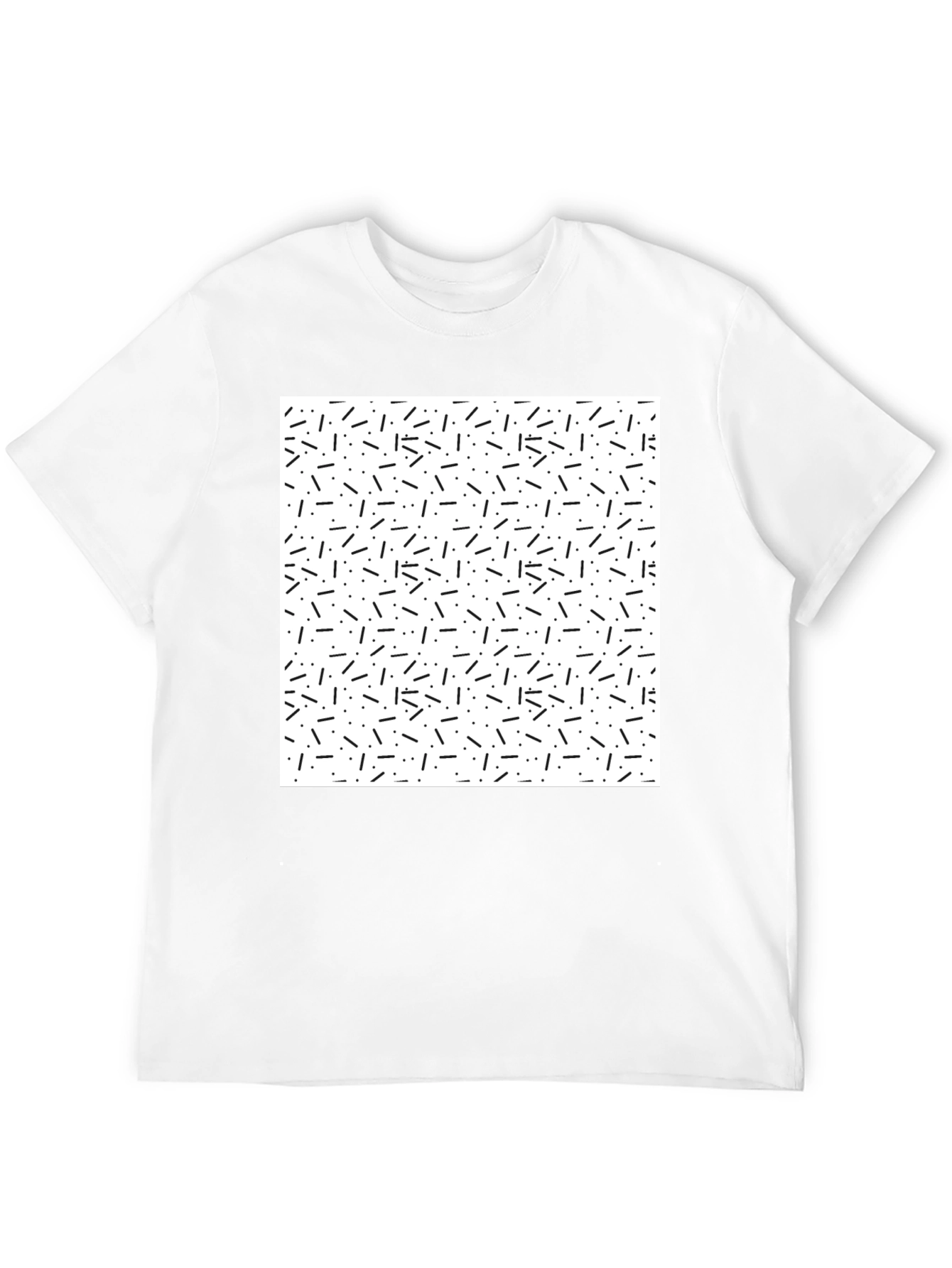 Retro Pattern Black T-Shirt
