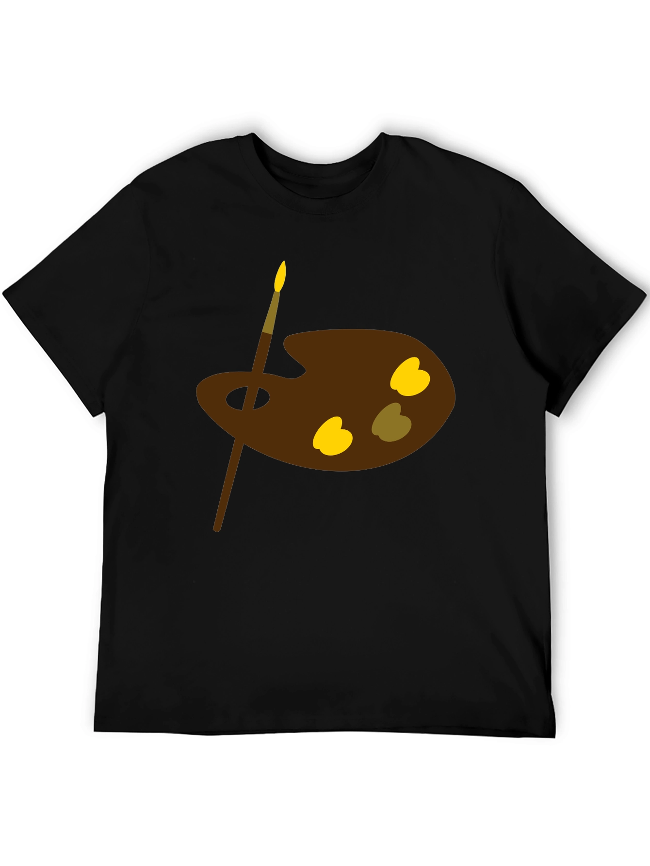 Artist Palette Graphic Tee - Classic Black Cotton Shirt