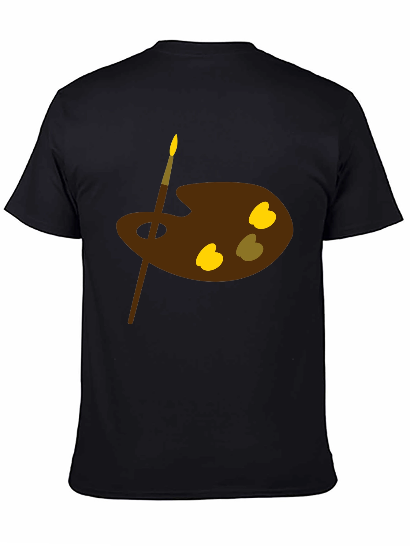 Artist Palette Graphic Tee - Classic Black Cotton Shirt