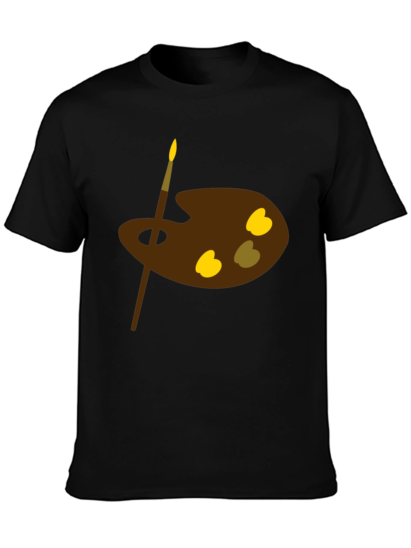 Artist Palette Graphic Tee - Classic Black Cotton Shirt