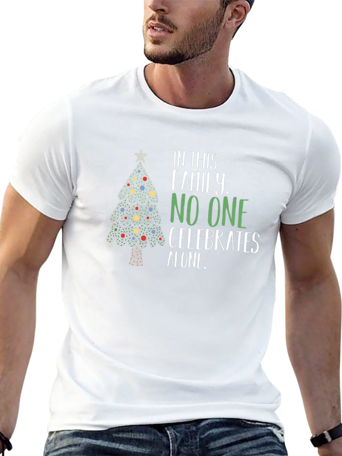 Christmas Family Matching T-Shirt - Celebrates Alone