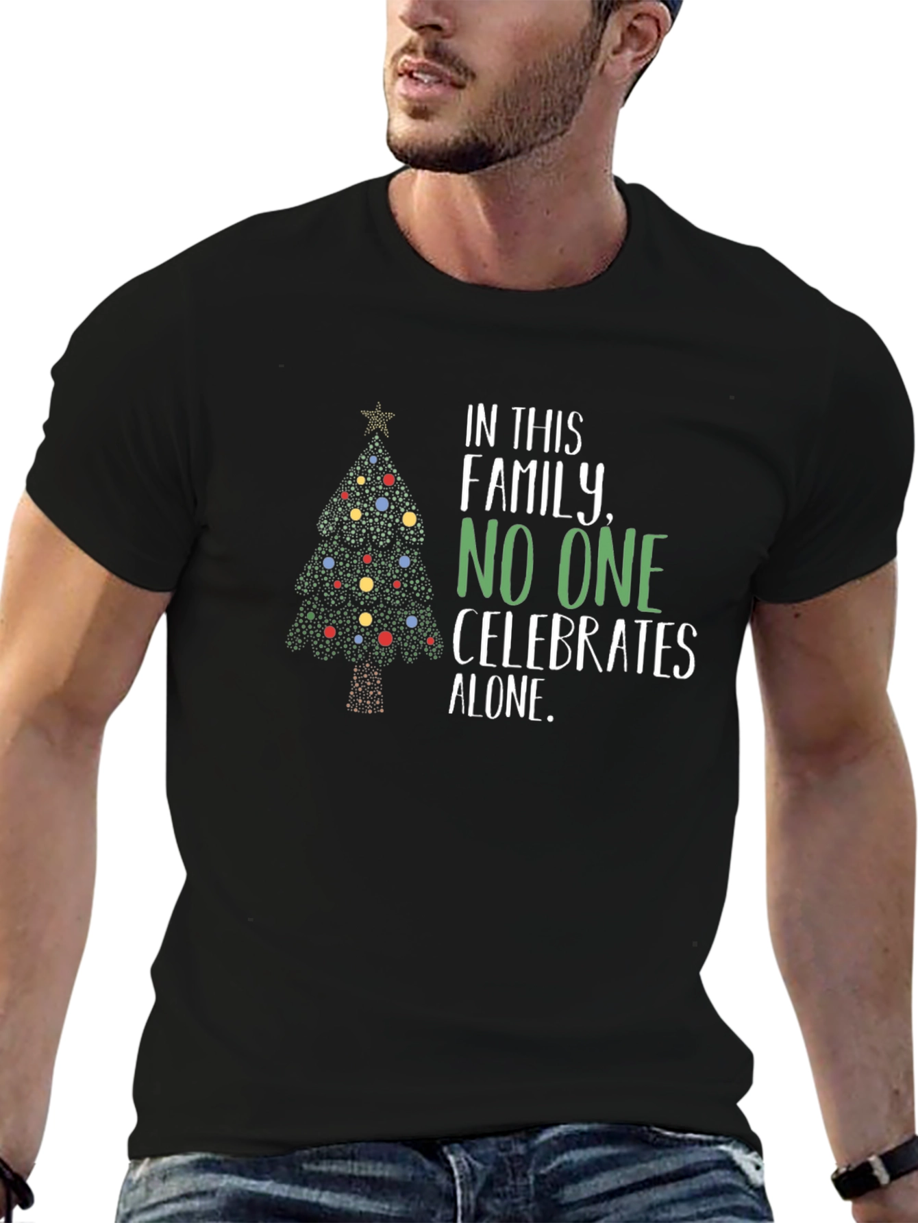 Christmas Family Matching T-Shirt - Celebrates Alone
