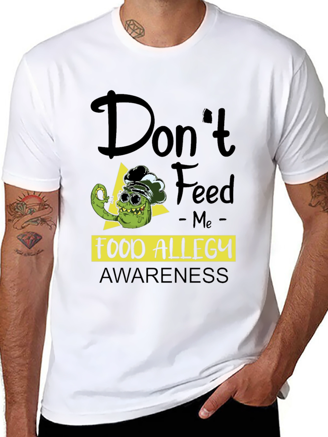 Food Allergy Awareness T-Shirt - Funny Pickle Chef