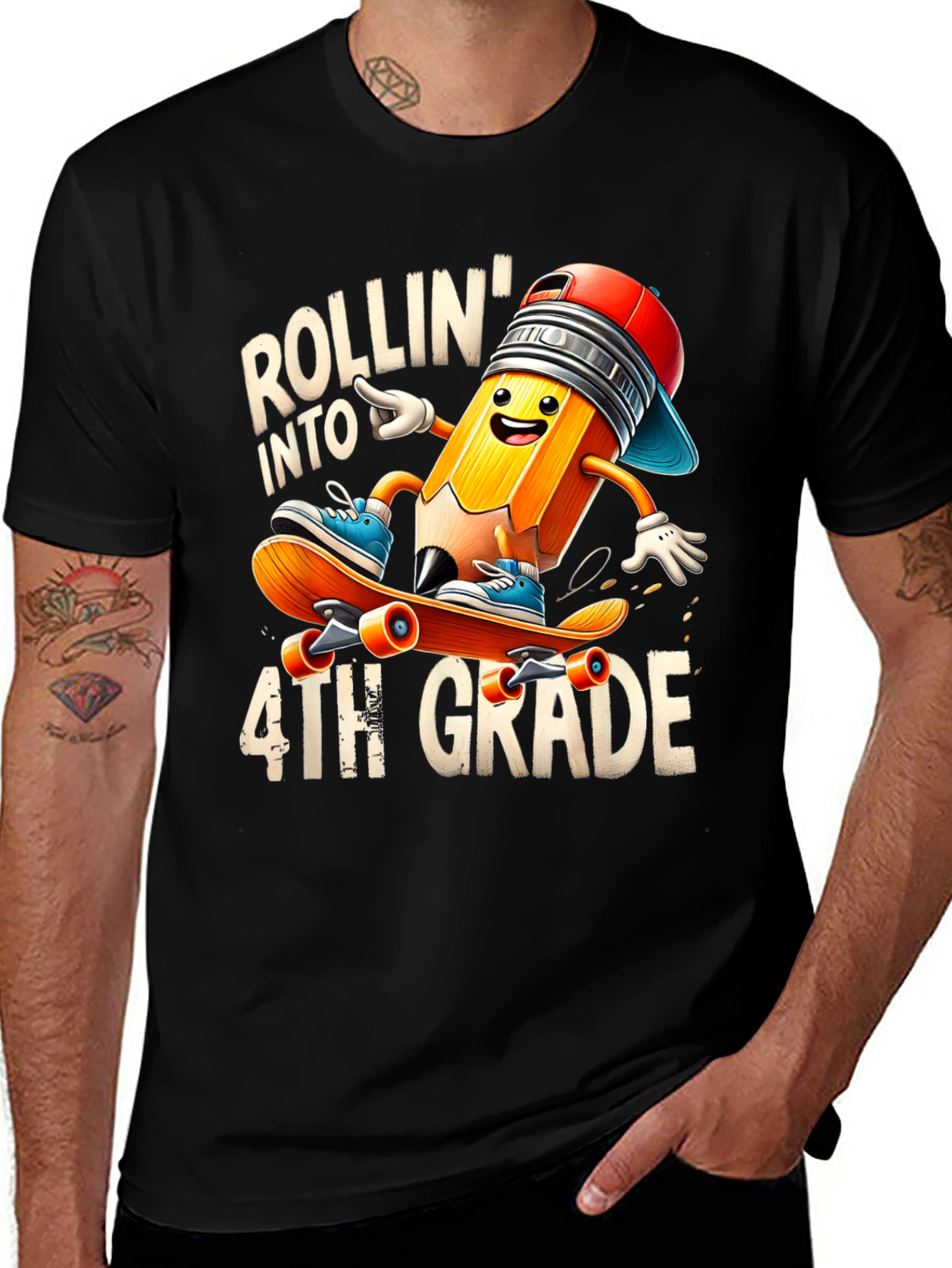 Rollin Into 4th Grade T-Shirt