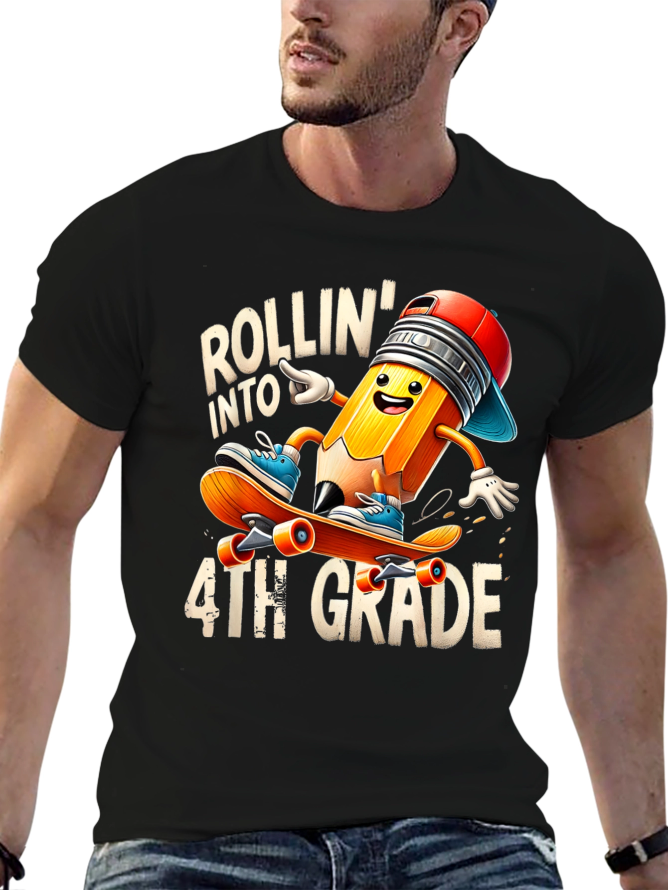 Rollin Into 4th Grade T-Shirt