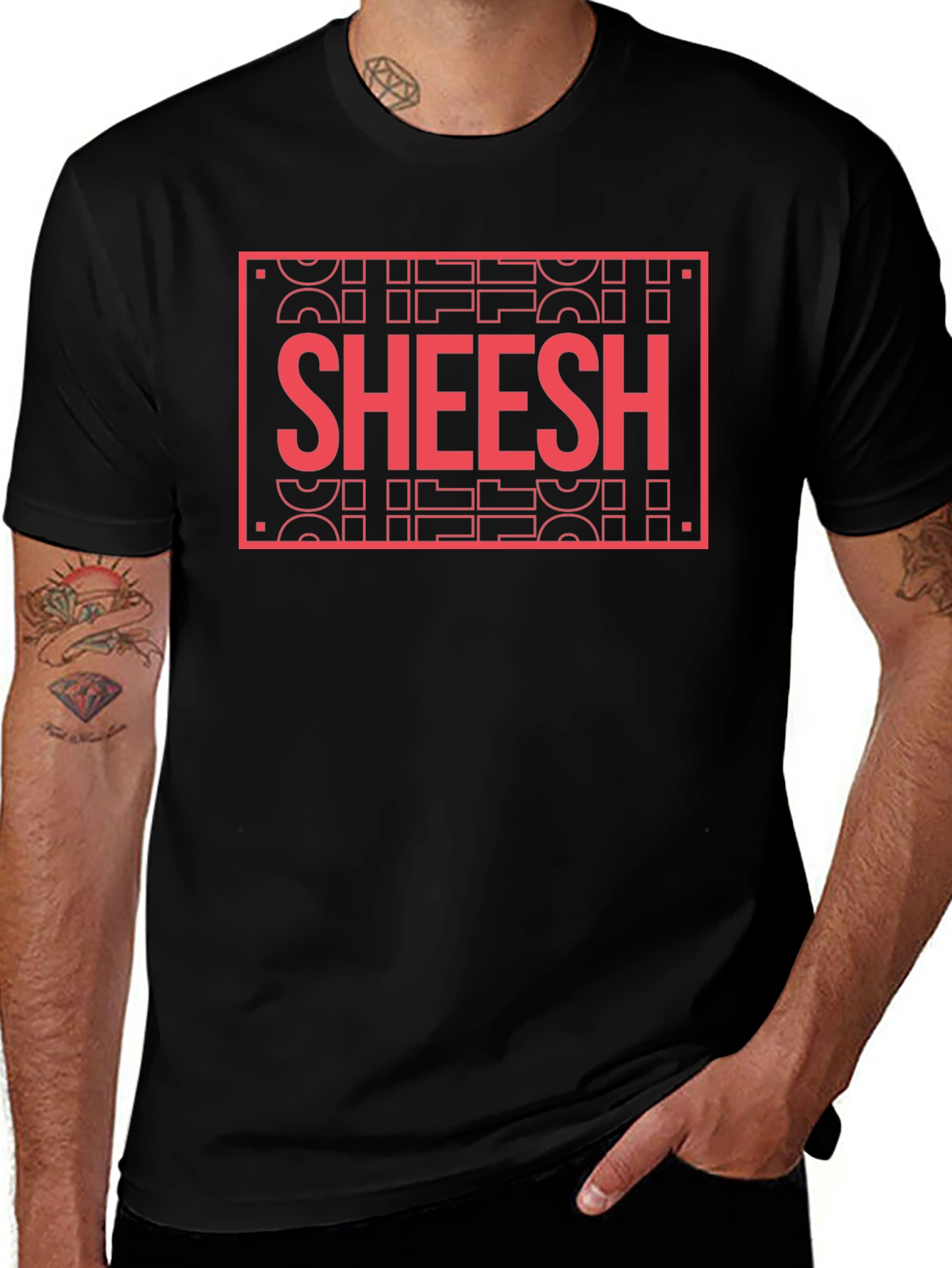 Sheesh Graphic Tee - Trendy Casual Style