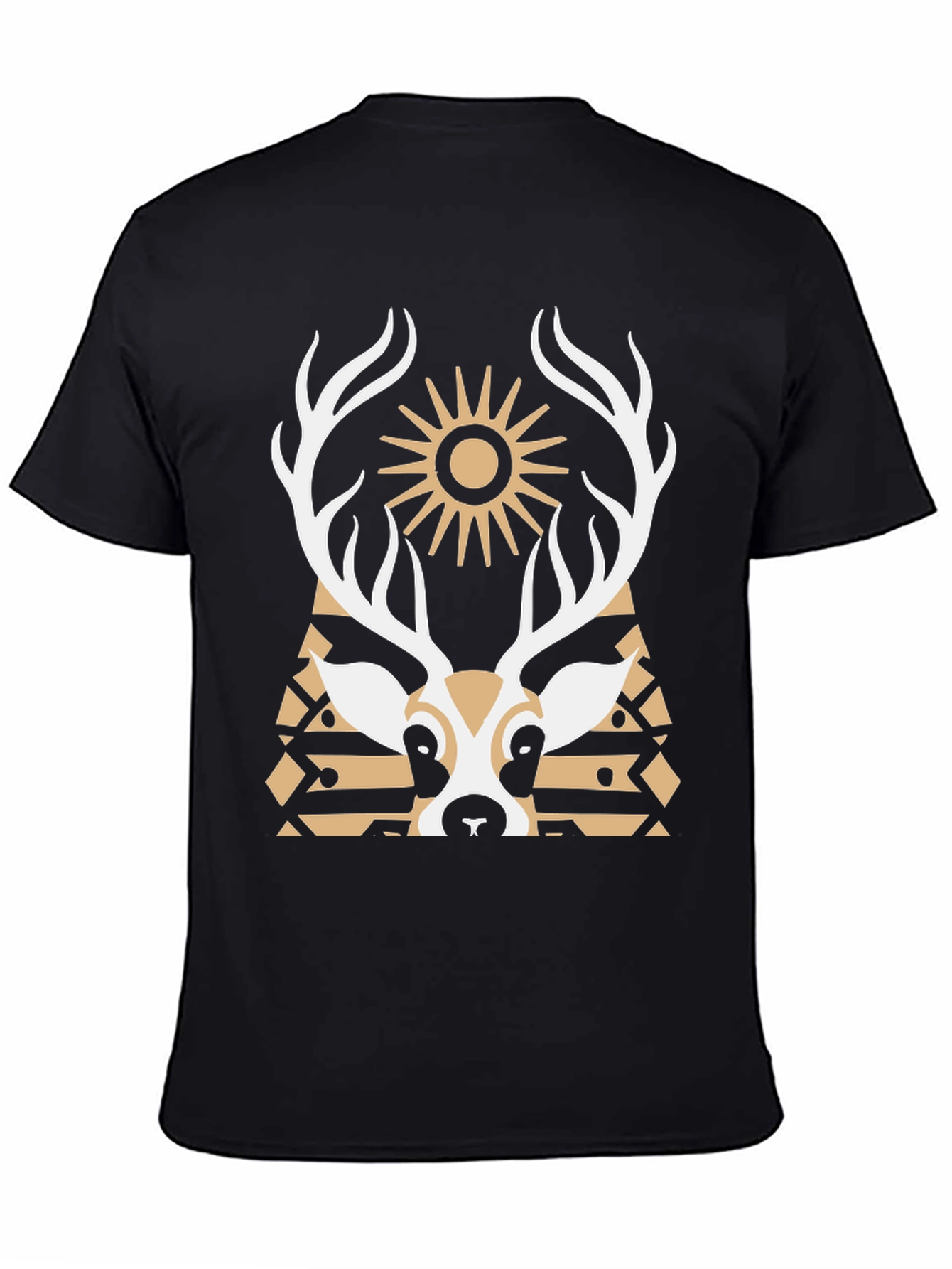 Deer Graphic Black T-Shirt - Unique Design