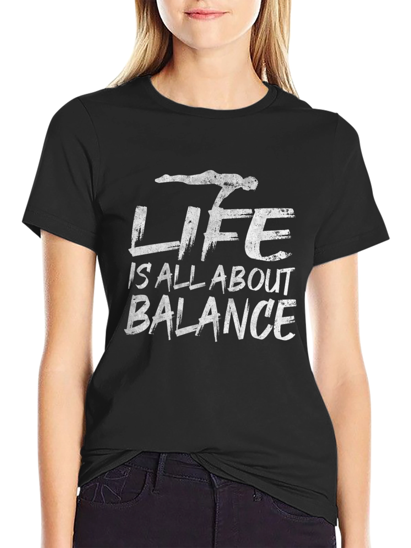 Life is All About Balance Black T-Shirt