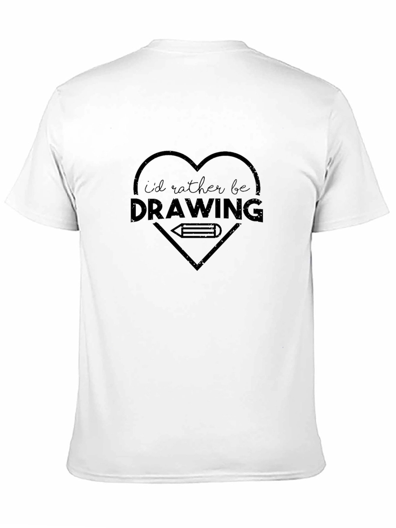 Id Rather Be Drawing Heart T-Shirt