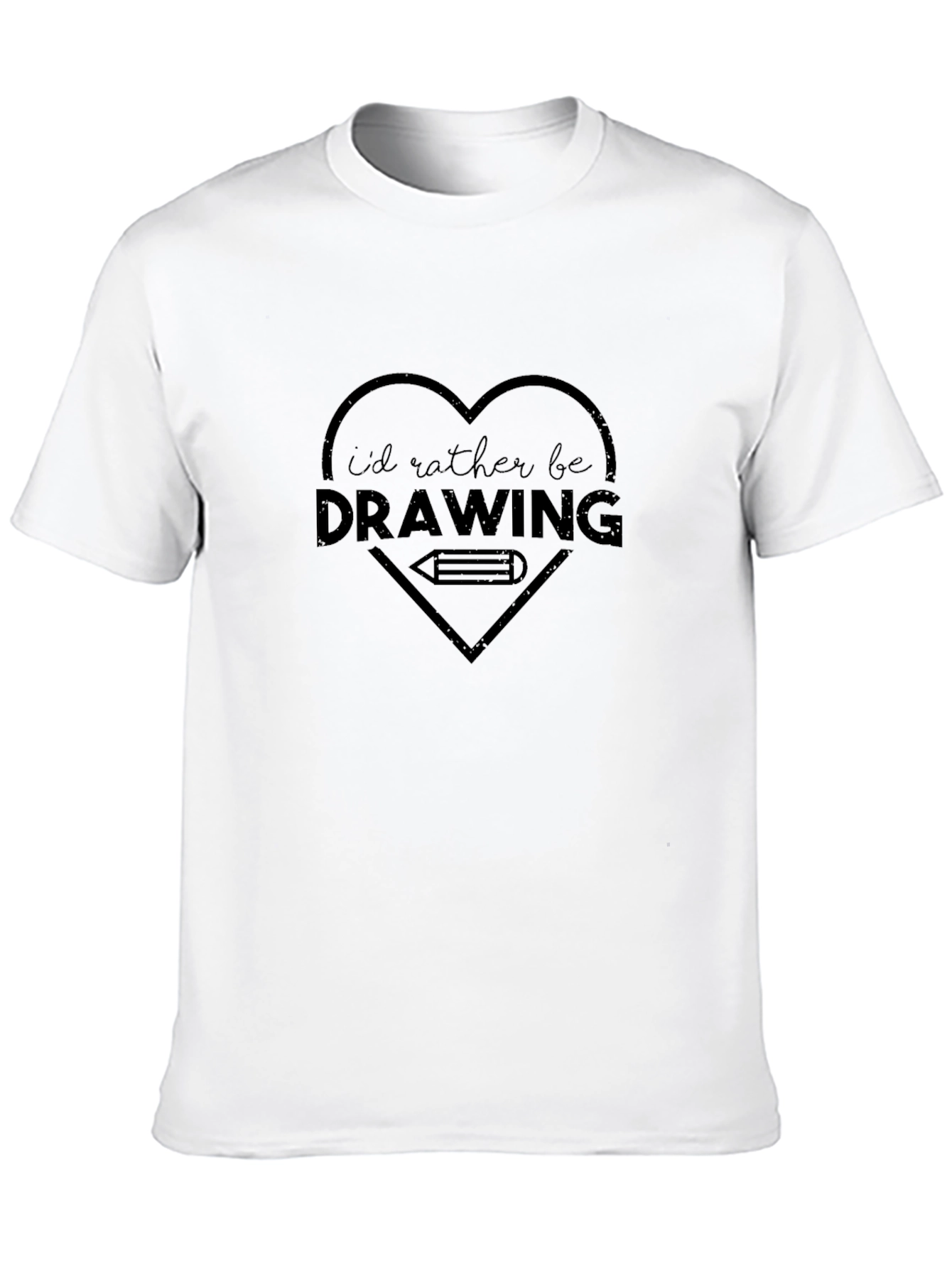 Id Rather Be Drawing Heart T-Shirt