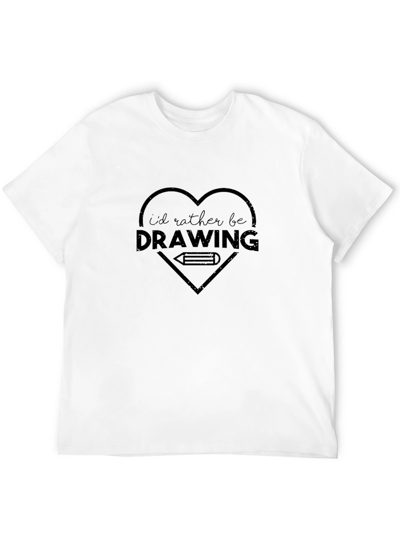 Id Rather Be Drawing Heart T-Shirt