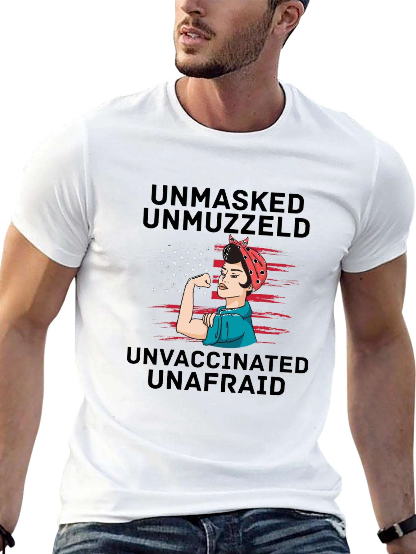 Unmasked Unmuzzled Unvaccinated T-Shirt