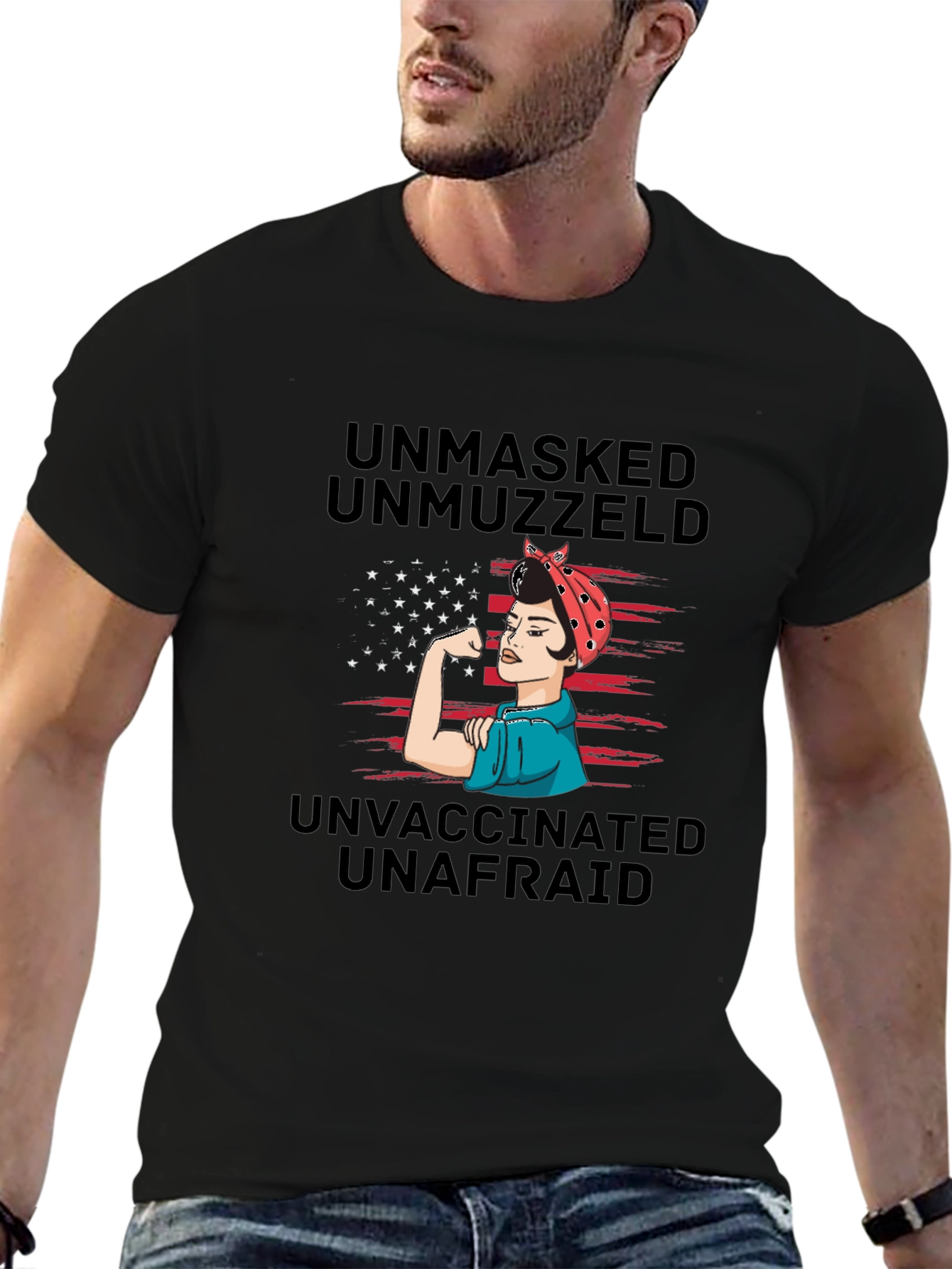 Unmasked Unmuzzled Unvaccinated T-Shirt
