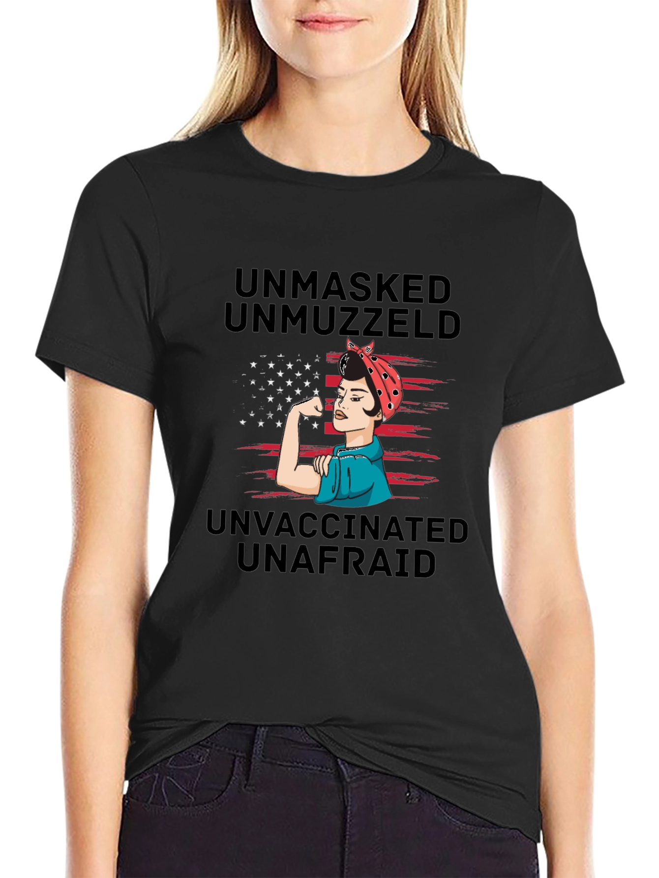 Unmasked Unmuzzled Unvaccinated T-Shirt