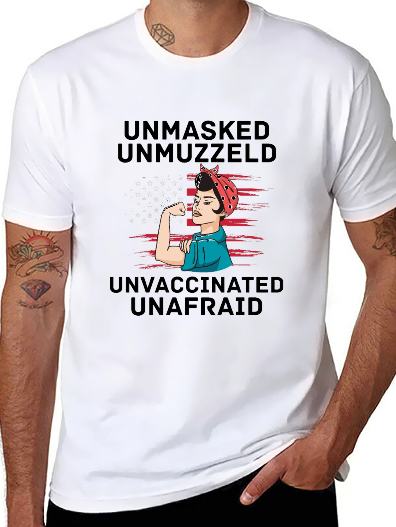 Unmasked Unmuzzled Unvaccinated T-Shirt