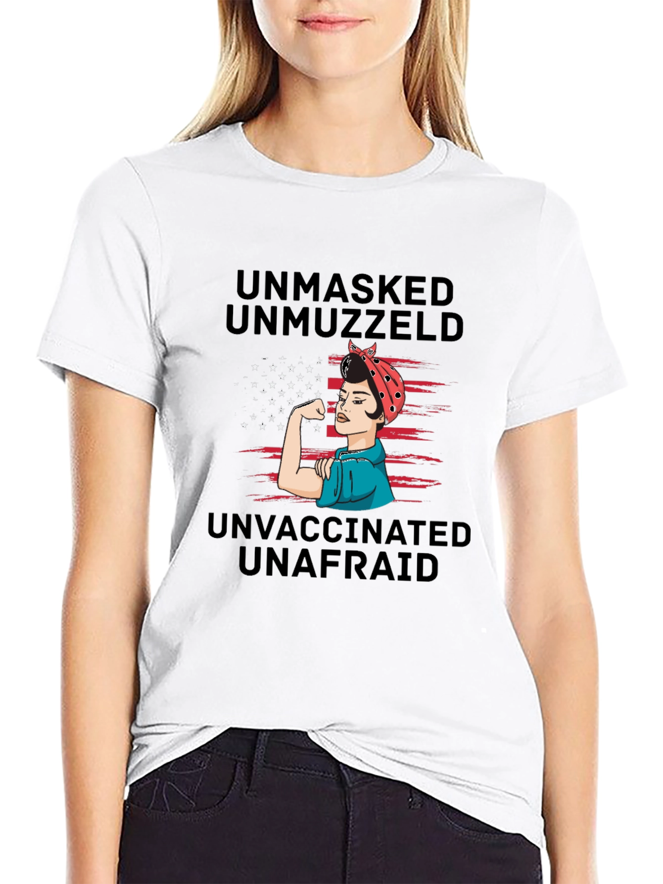 Unmasked Unmuzzled Unvaccinated T-Shirt